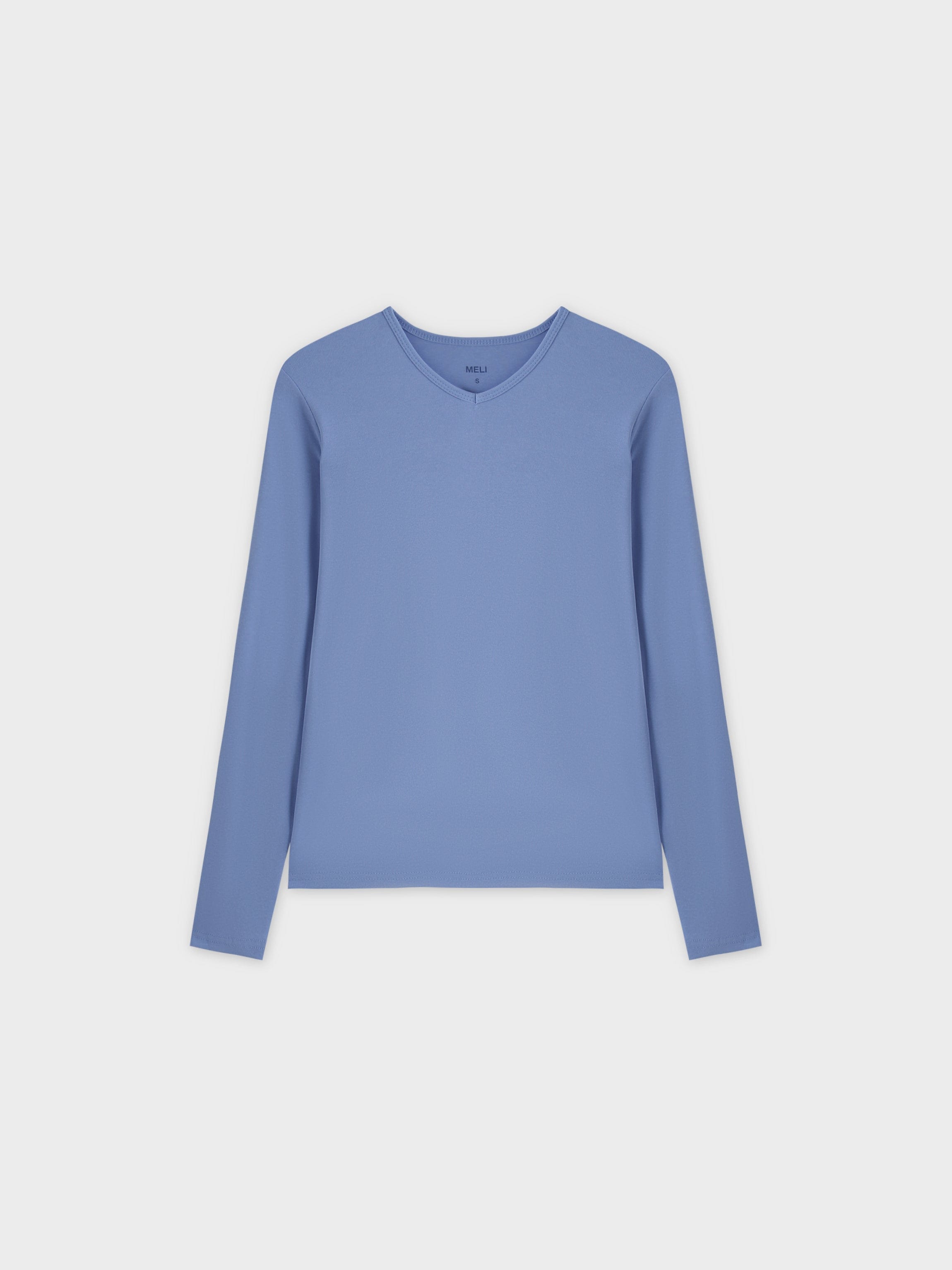 basic high v tee ls-periwinkle