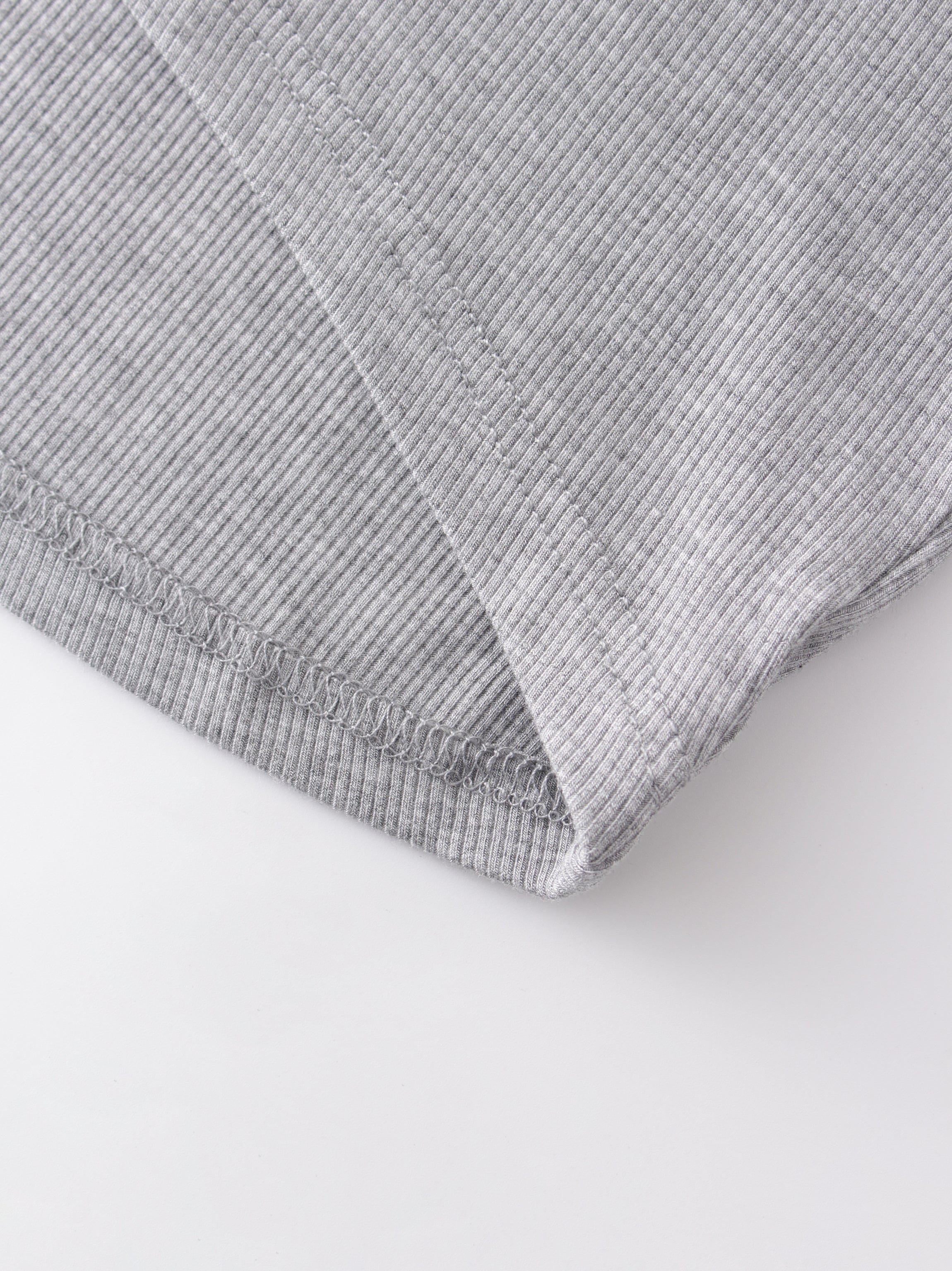 Crew Ribbed Dolman-Gris jaspeado