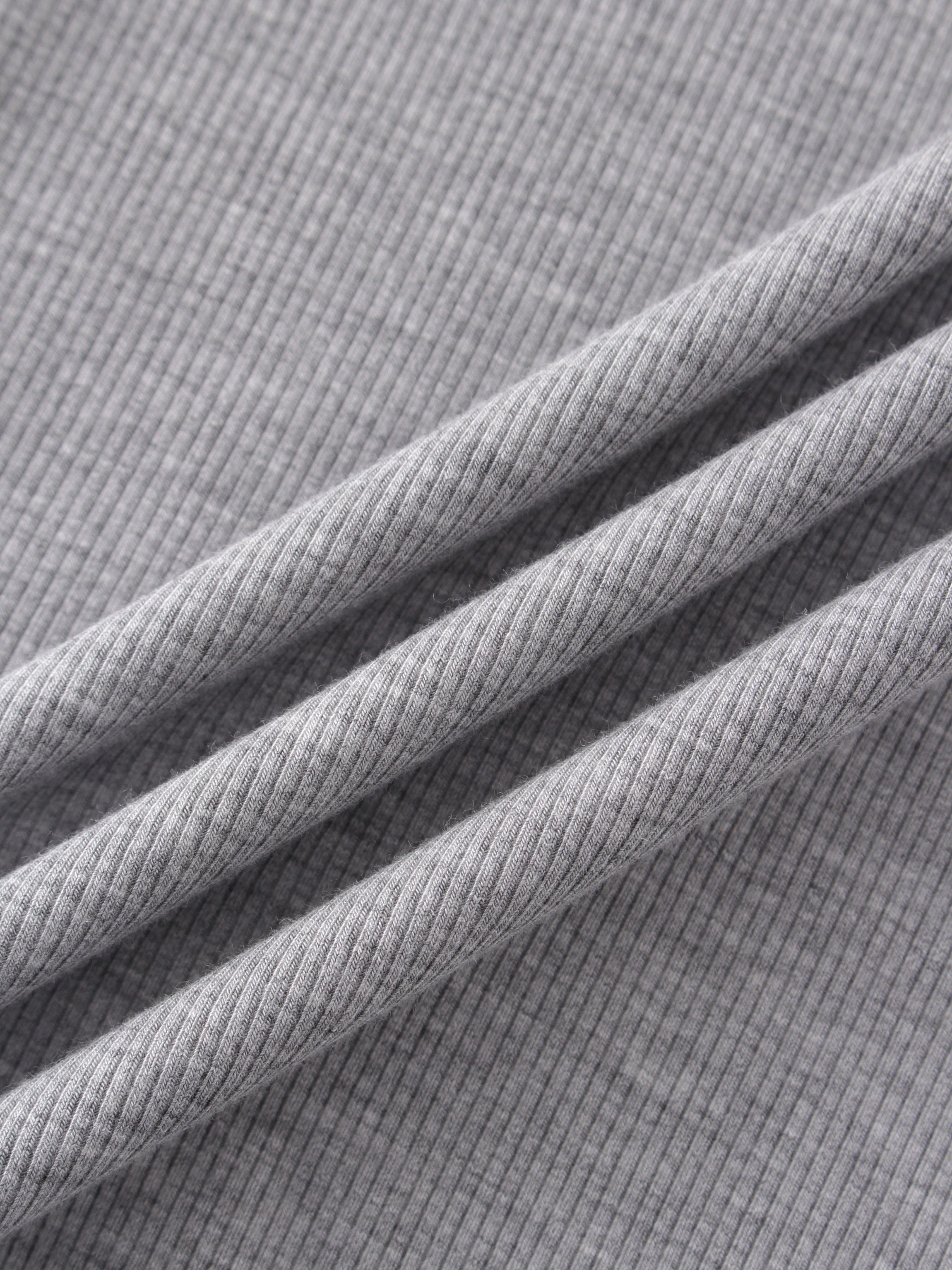 Crew Ribbed Dolman-Gris jaspeado