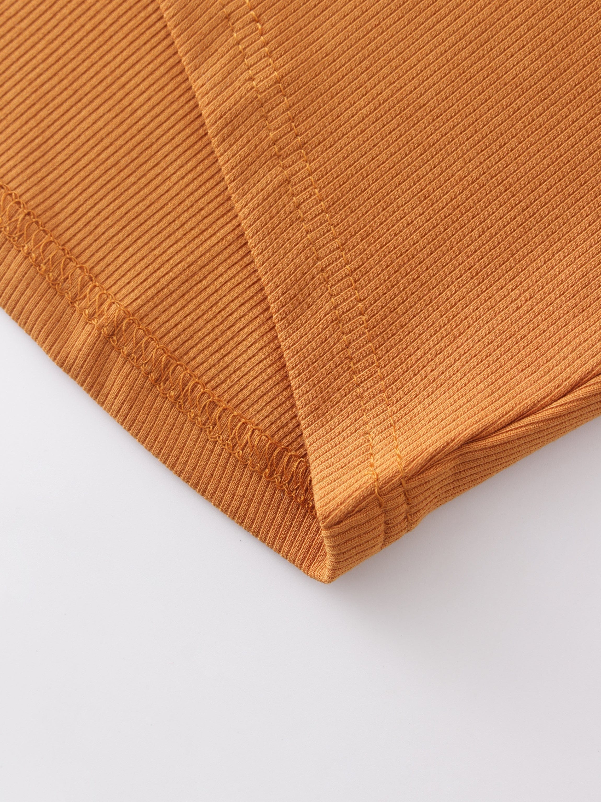 Crew Ribbed Dolman-Cognac