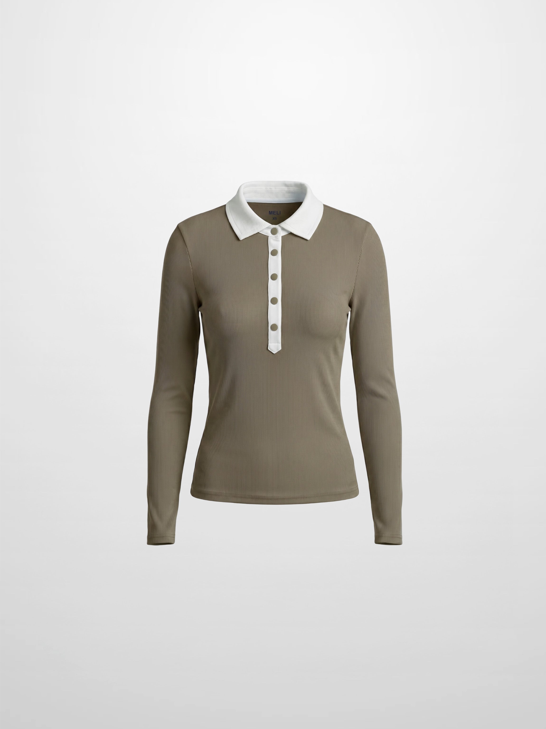 White Collar Polo-Olive