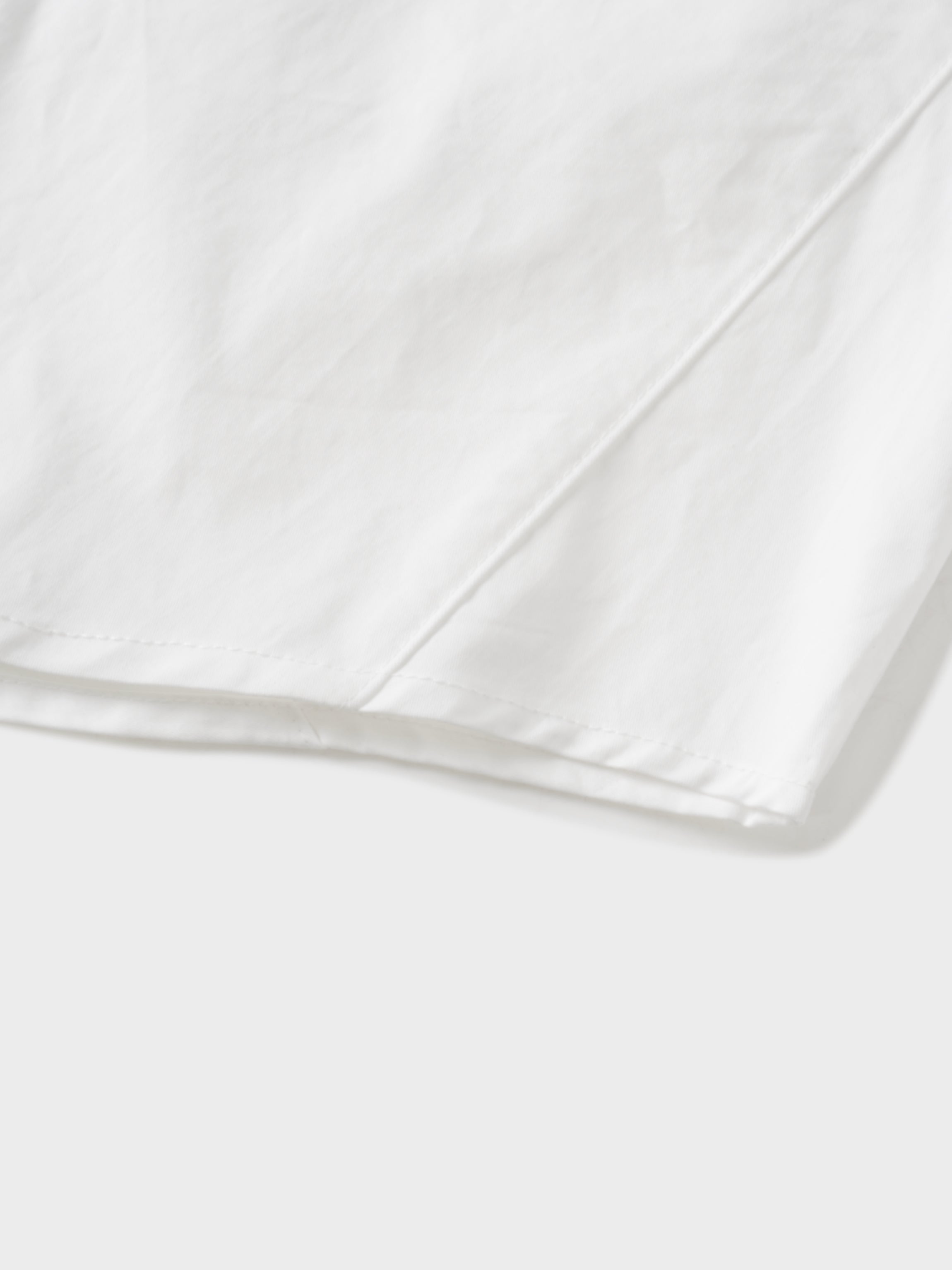 Embroidered Collar Button Down Blouse-White