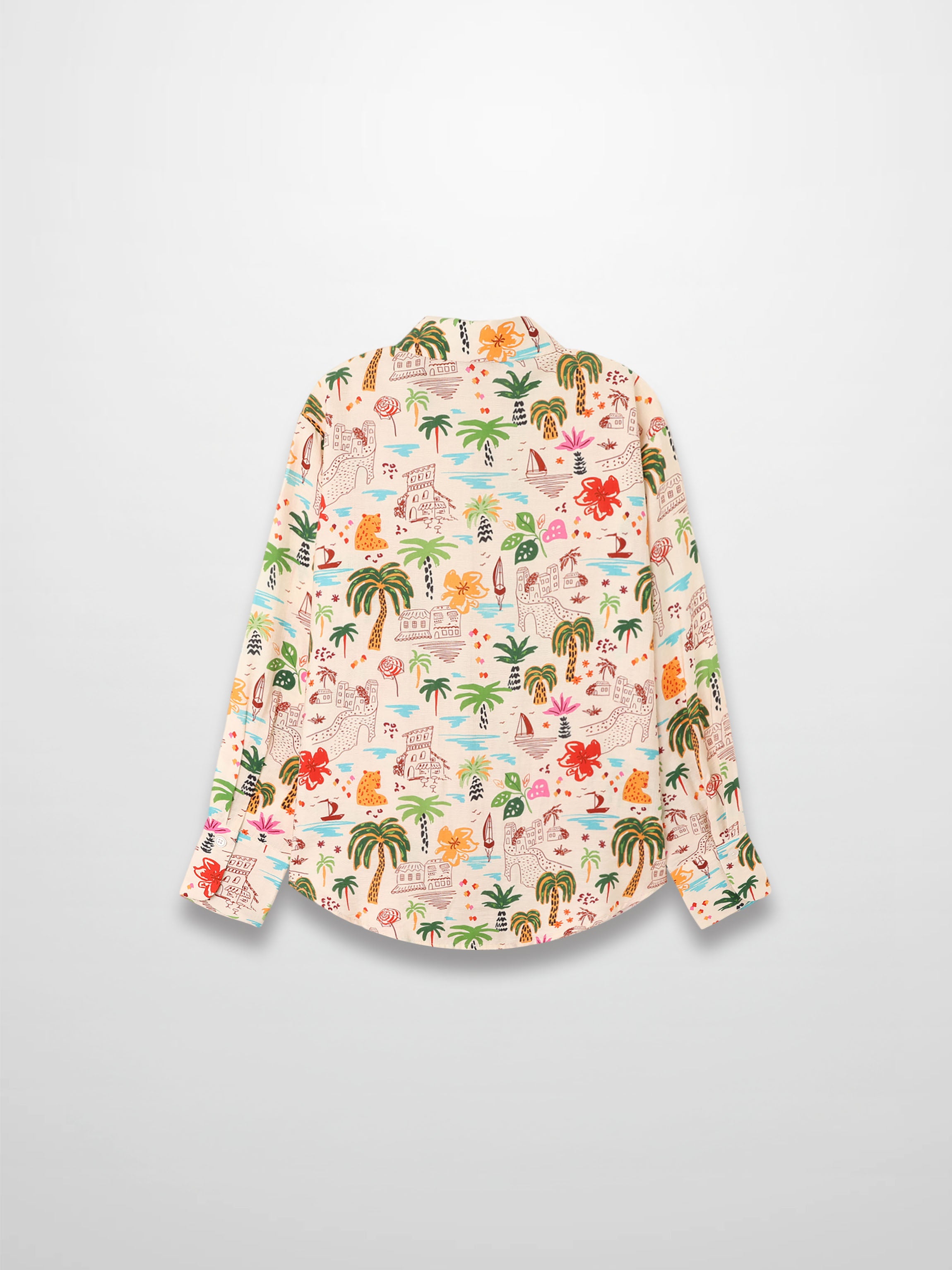 Button Down Collared Blouse-Summer Vibes