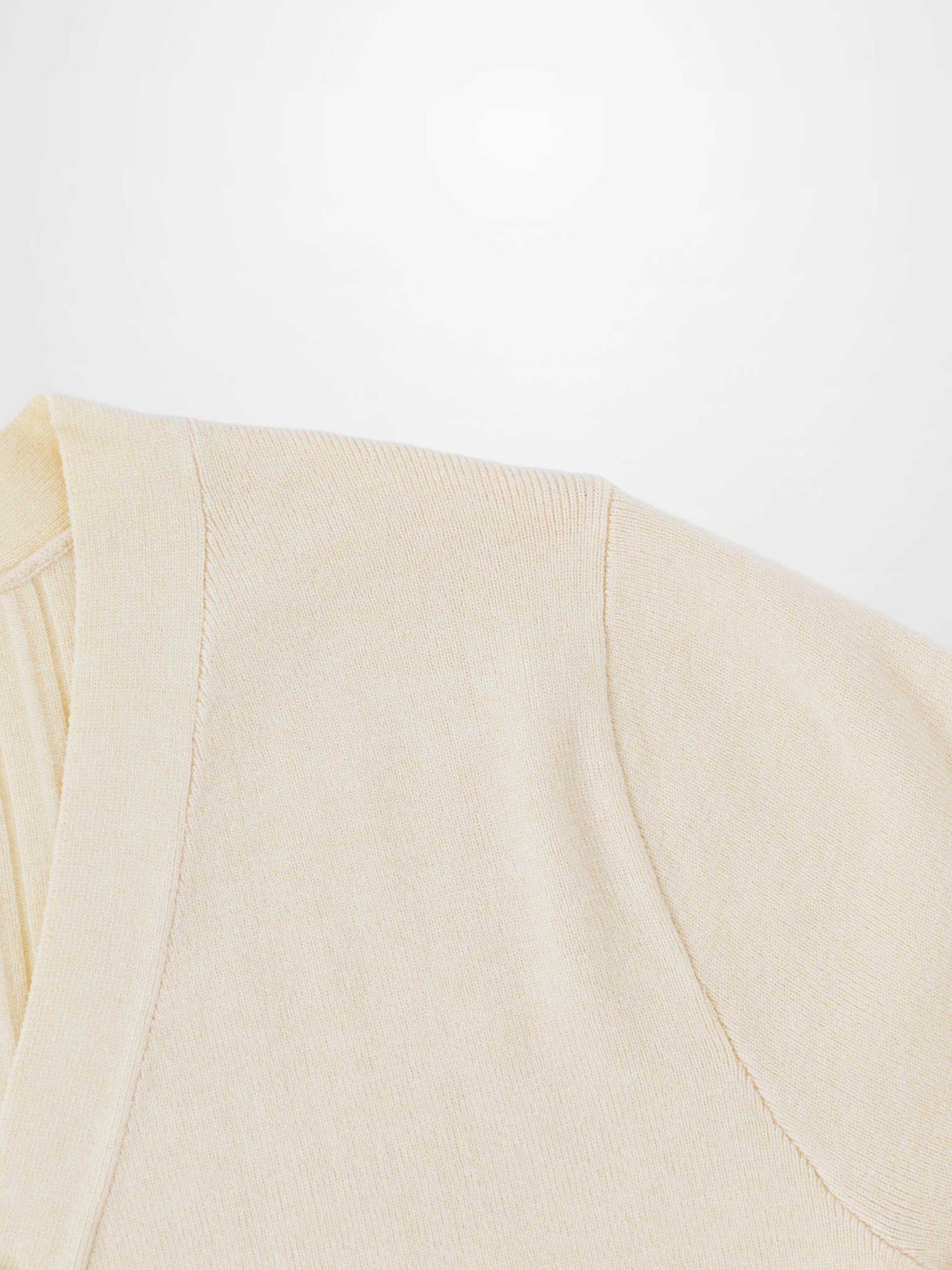Back Wide Ribbed Cardigan Sweater-Ivory