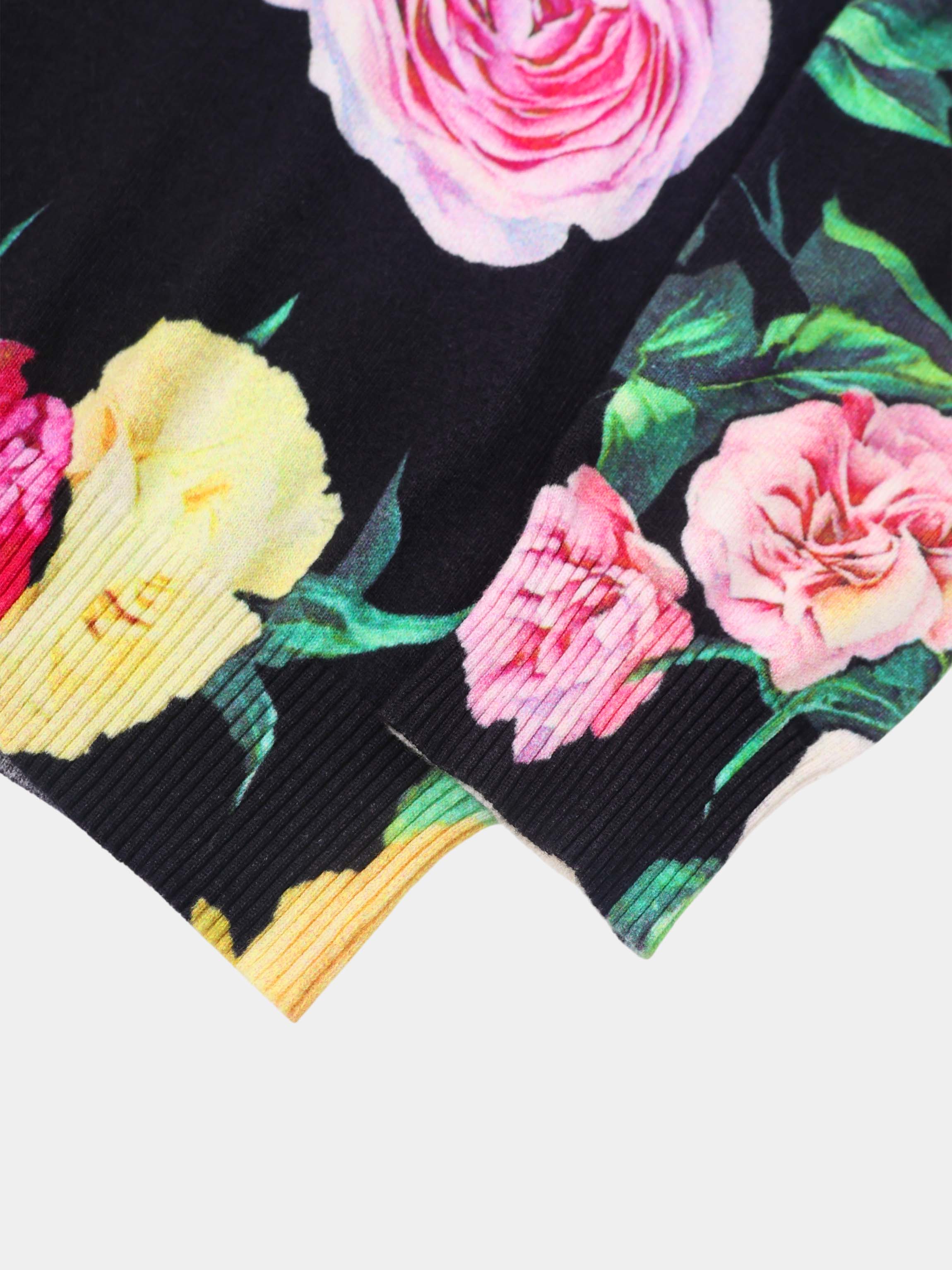 Printed Sweater-Black Pop Floral