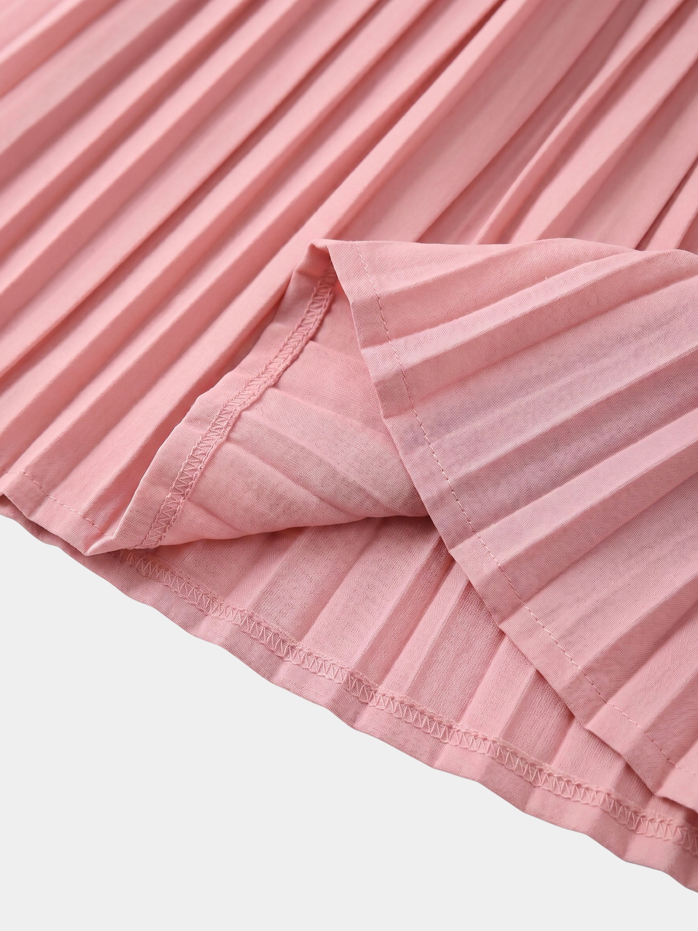 Chiffon Drop Waist Pleat Skirt-Mauve