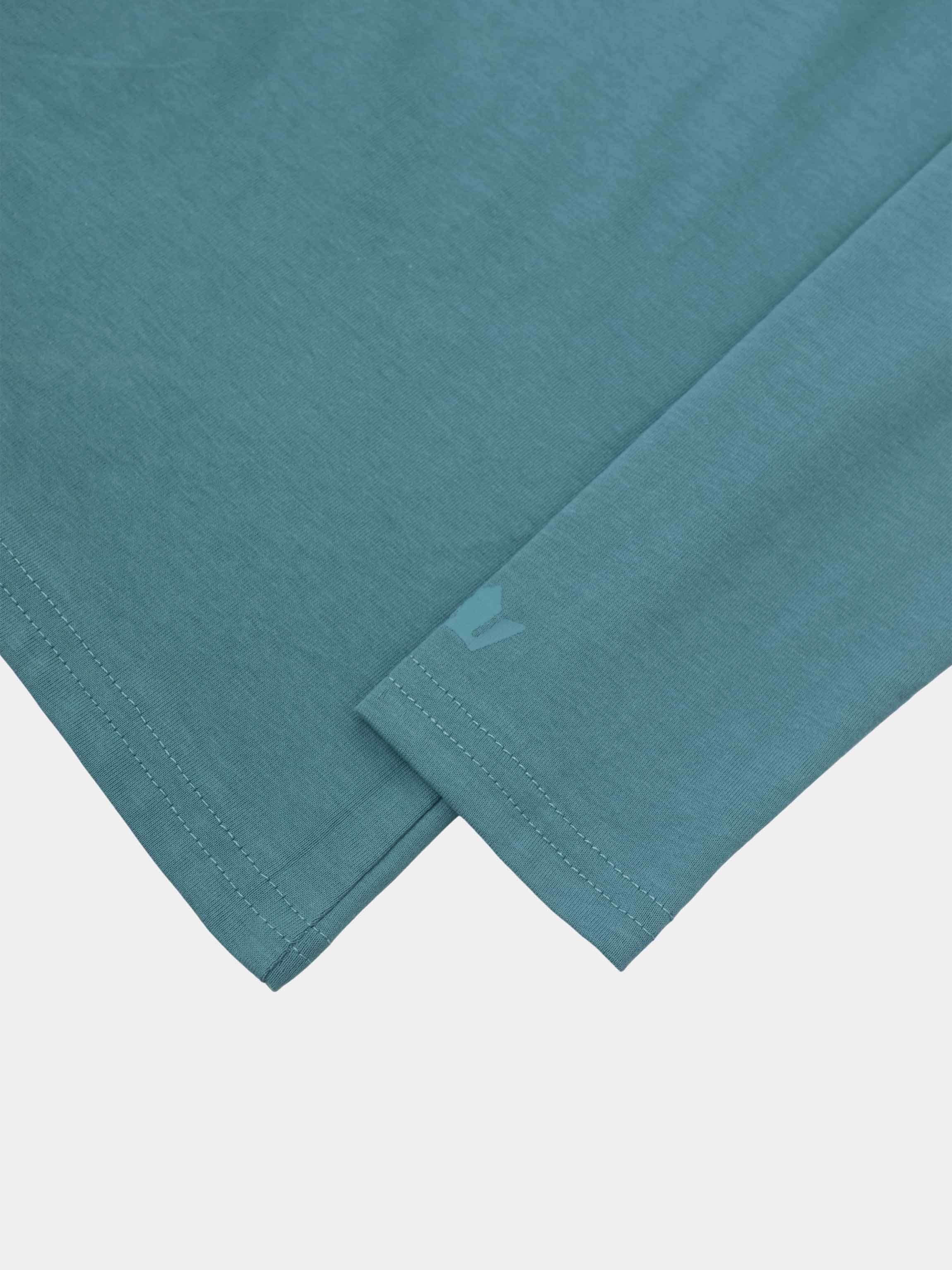 Center Seam High V Tee-Teal
