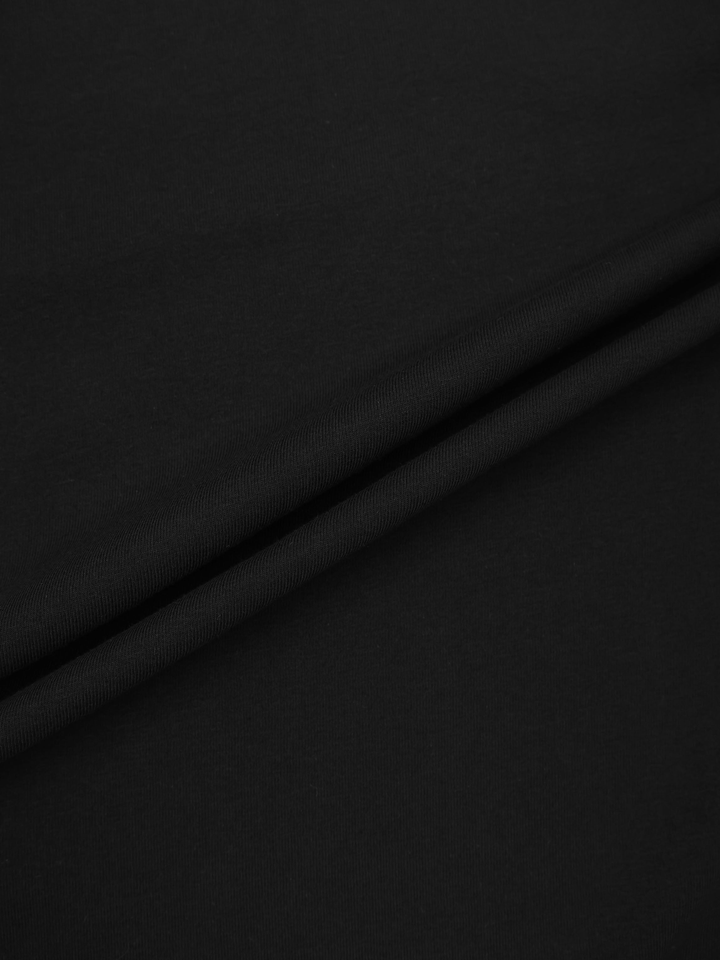 Crochet Stripe Boxy Tee-Black/Tan/White