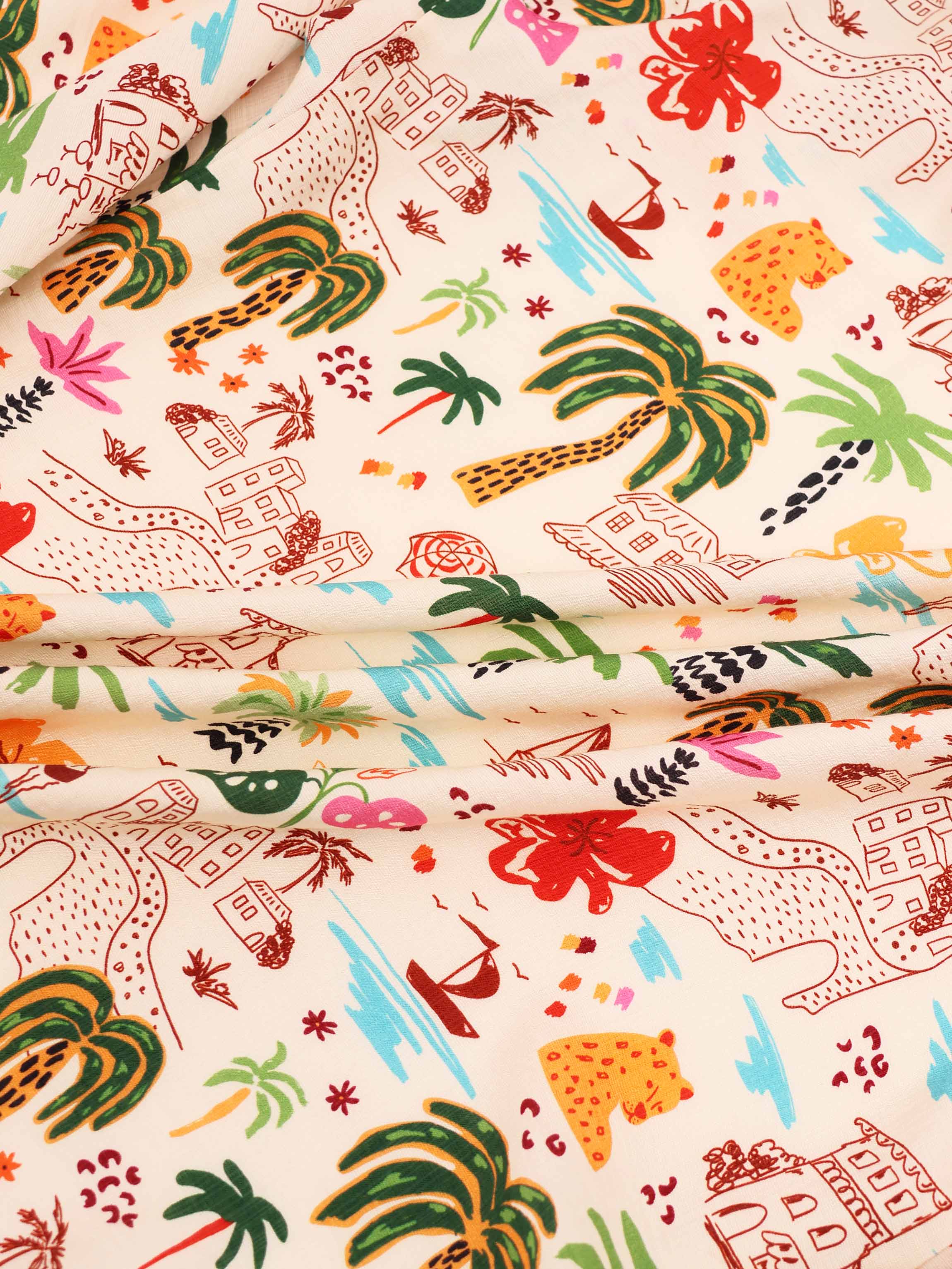 Button Down Collared Blouse-Summer Vibes