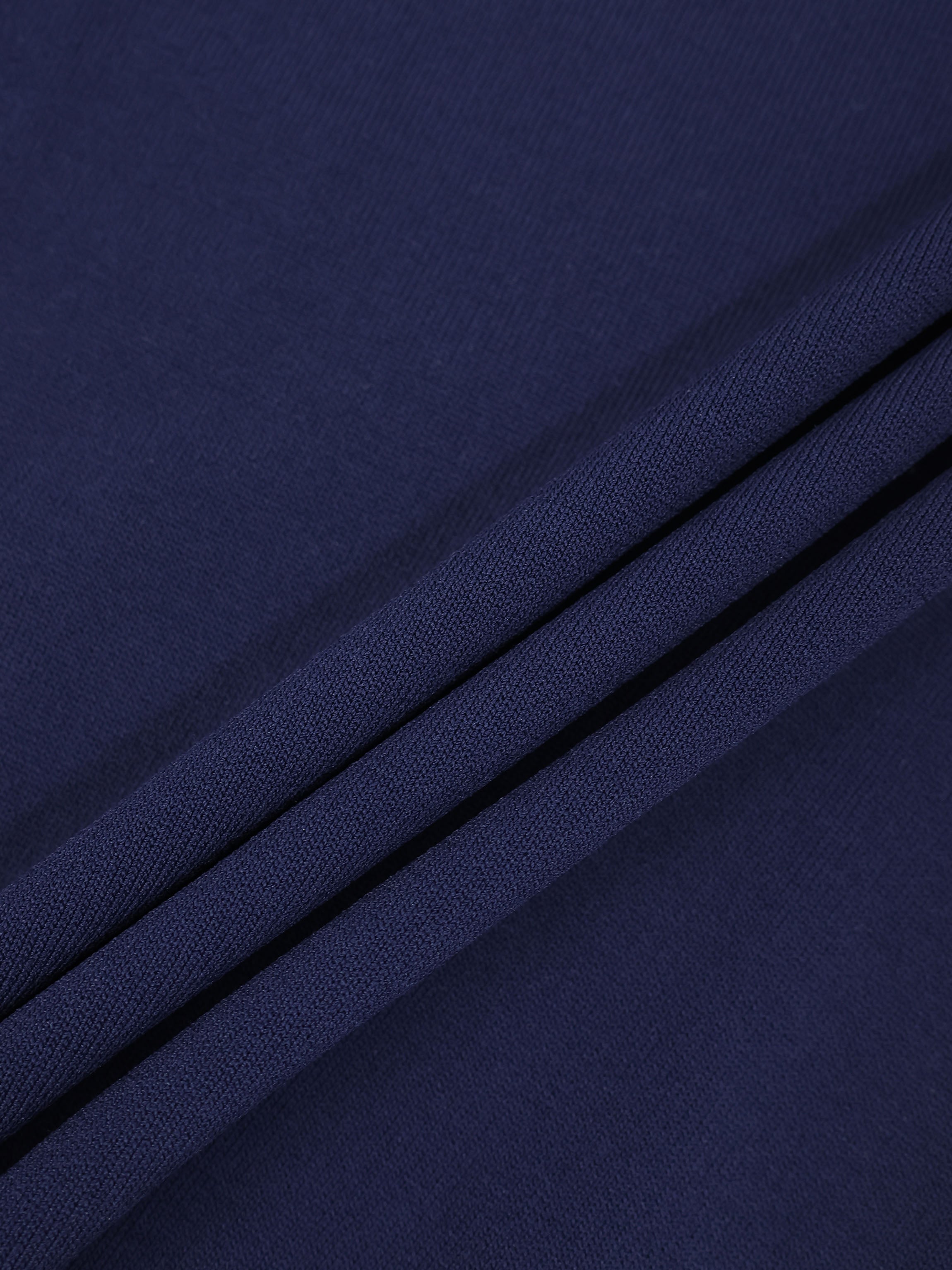 High Cuff Crew Sweater-Navy