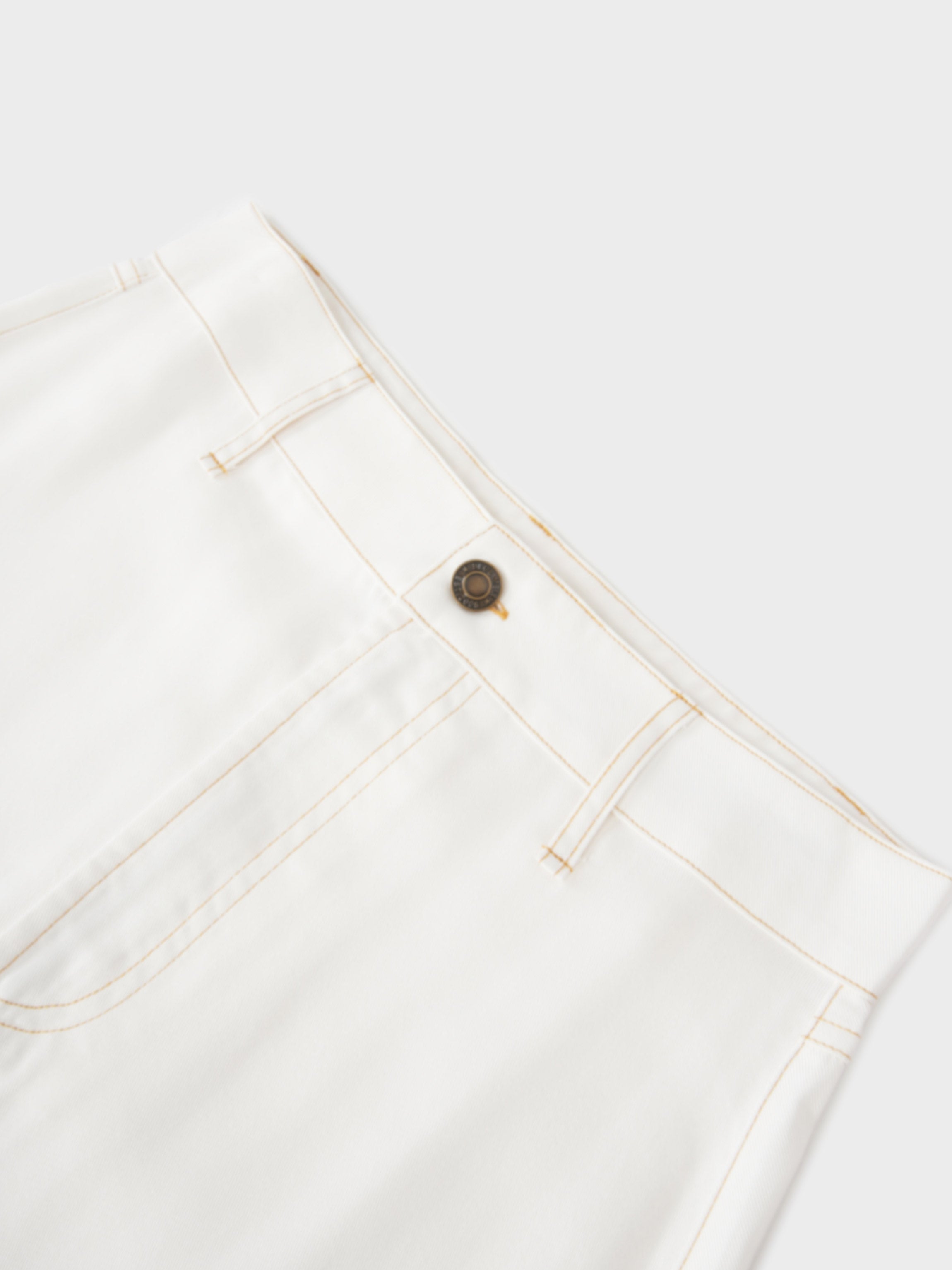 Lightweight A-Line Skirt-Solid White