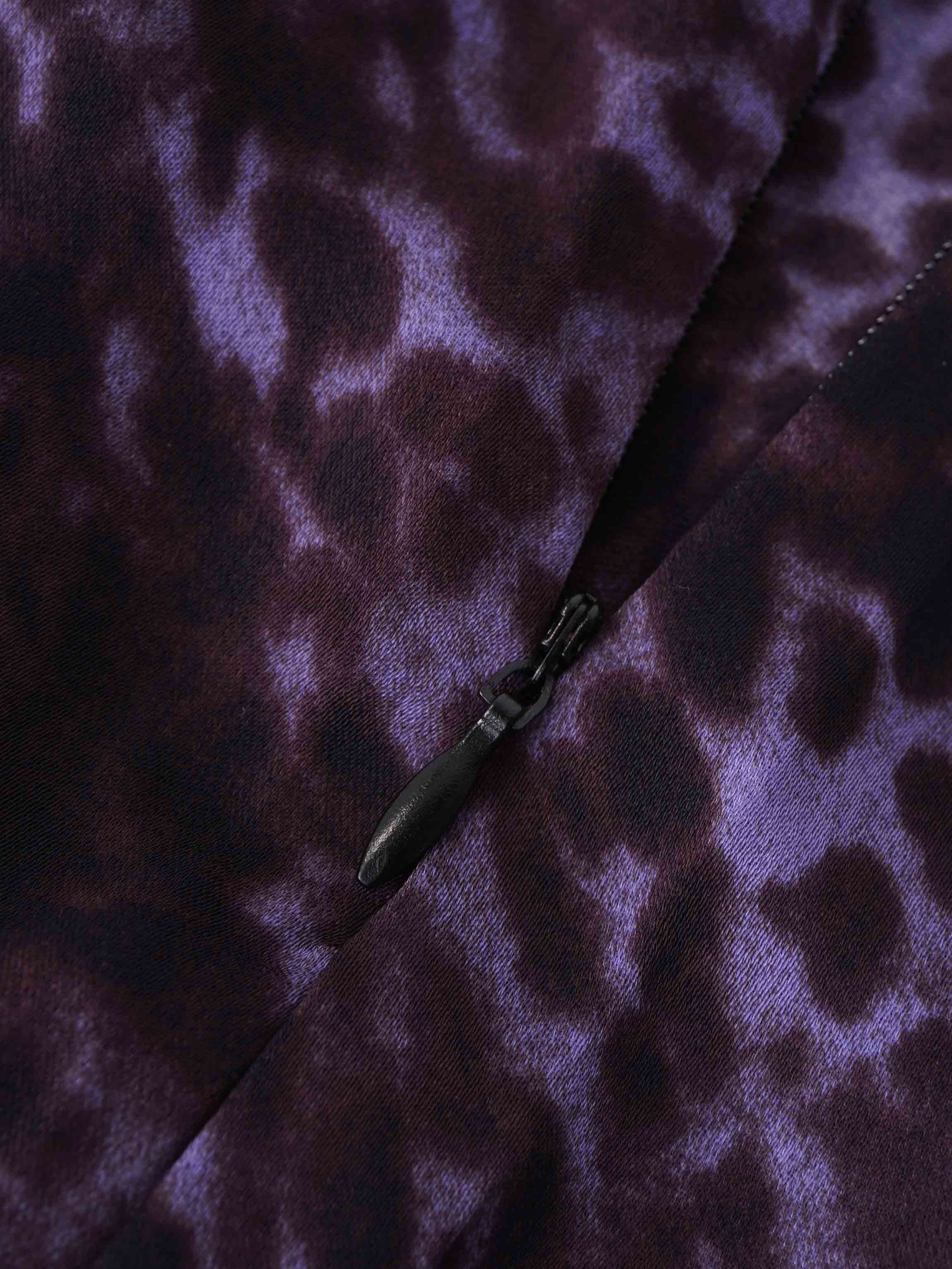 A-Line V Neck Slip Dress-Purple Pebbles