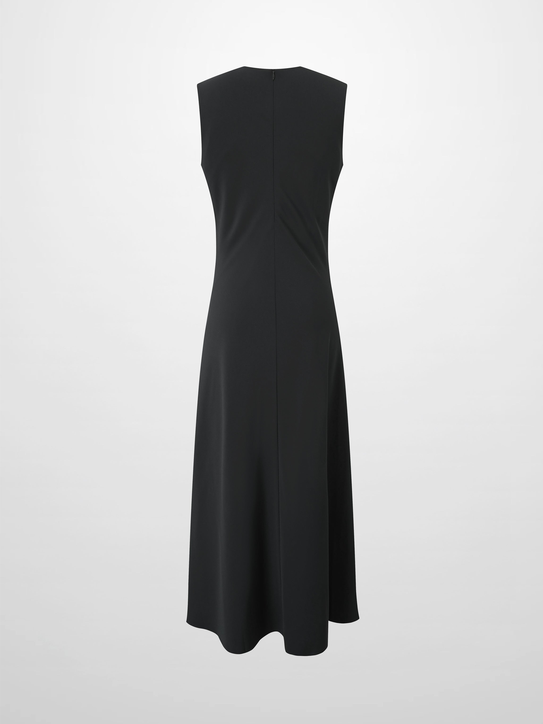 Crepe Slip Dress-Black