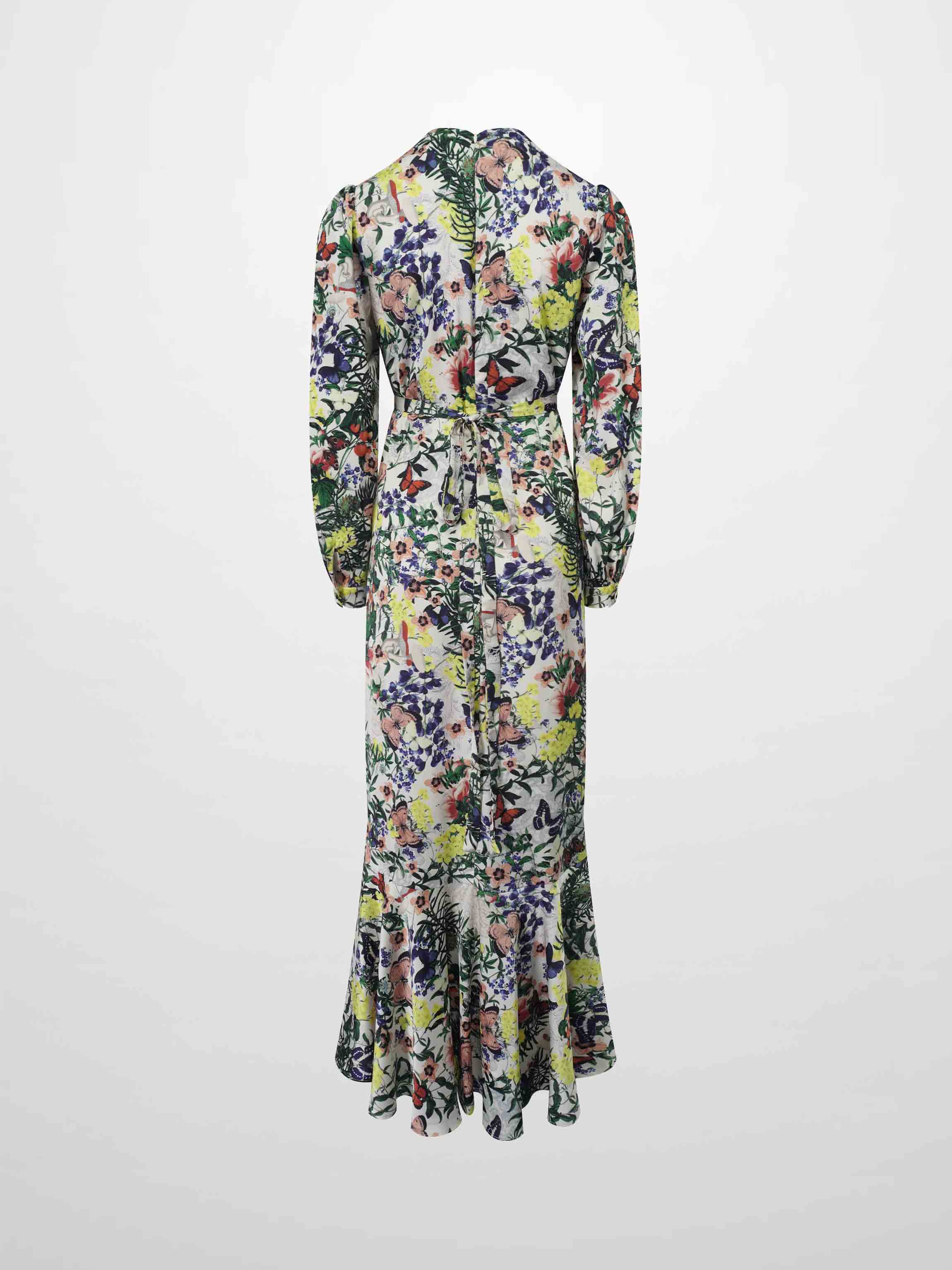 High Low Belted Dress-Garden