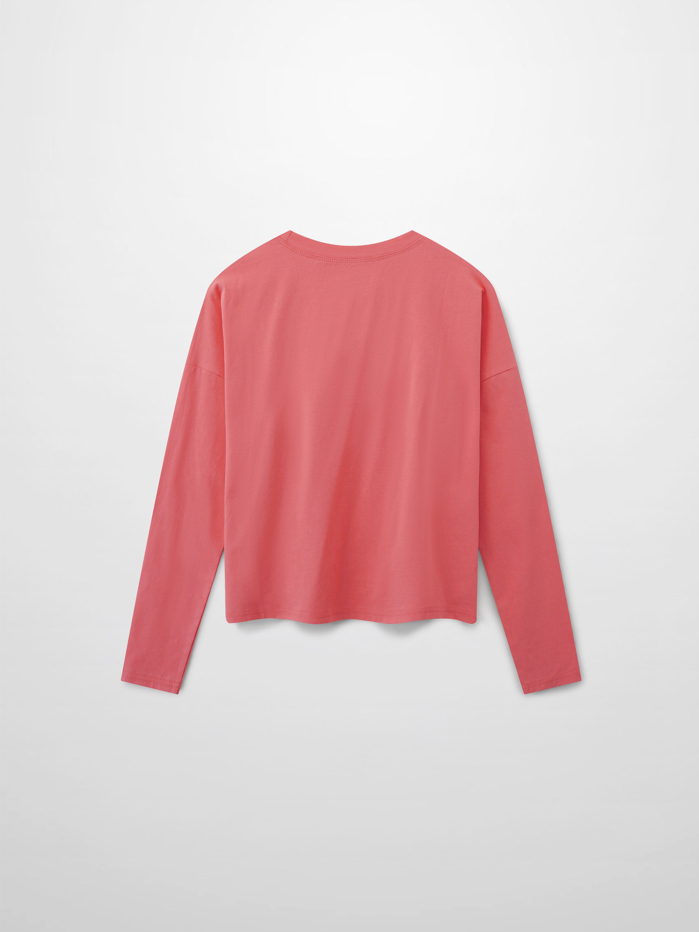Crown Embossed T-Shirt-Coral