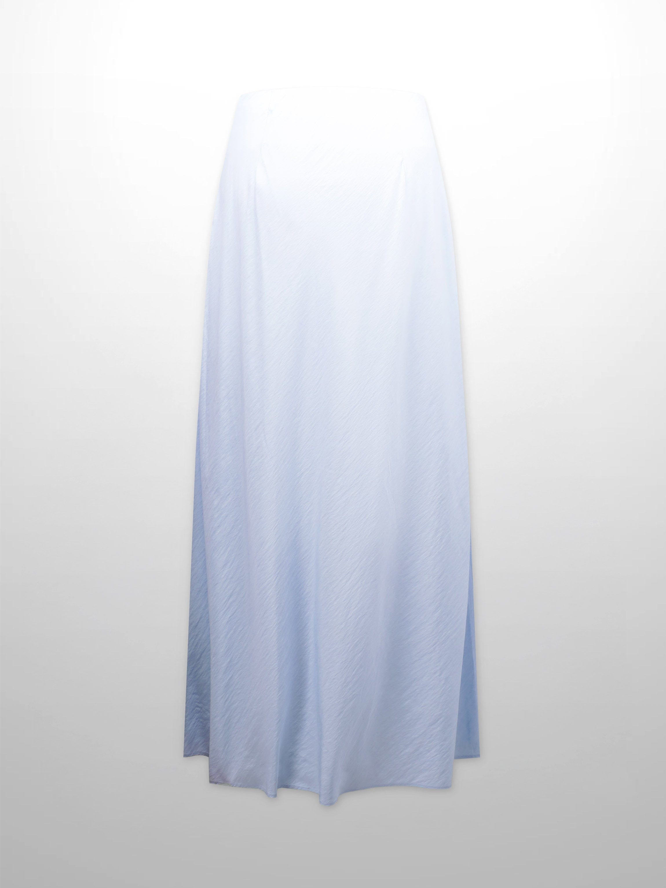 Crinkle Cotton Skirt 37"-Light Blue