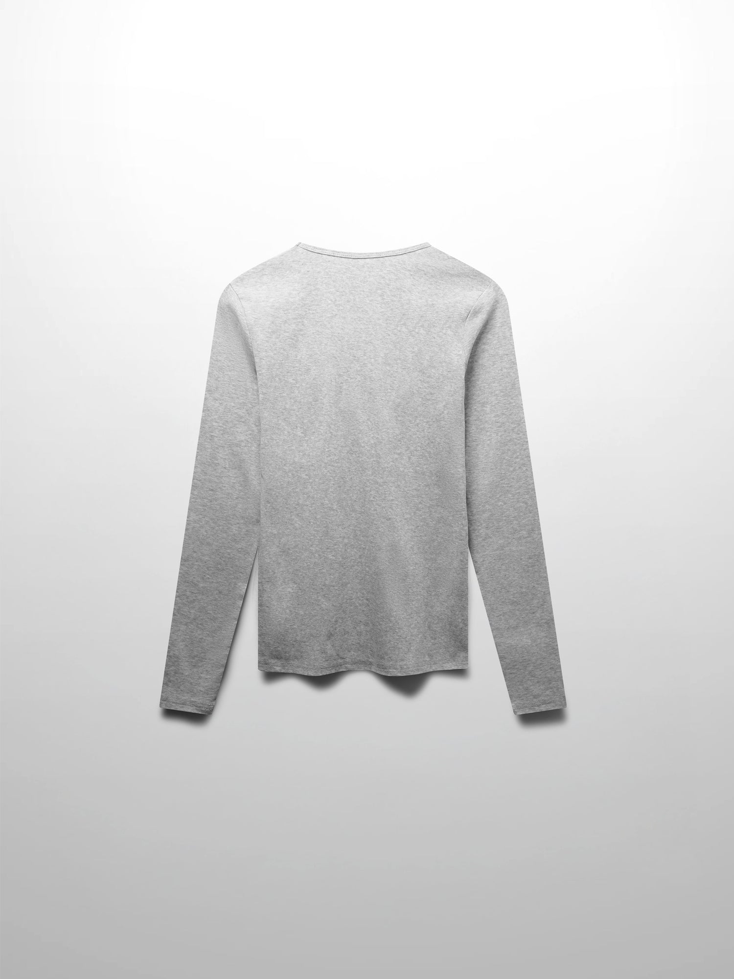 Basic High V Tee Long Sleeve-Dark Heathered Grey