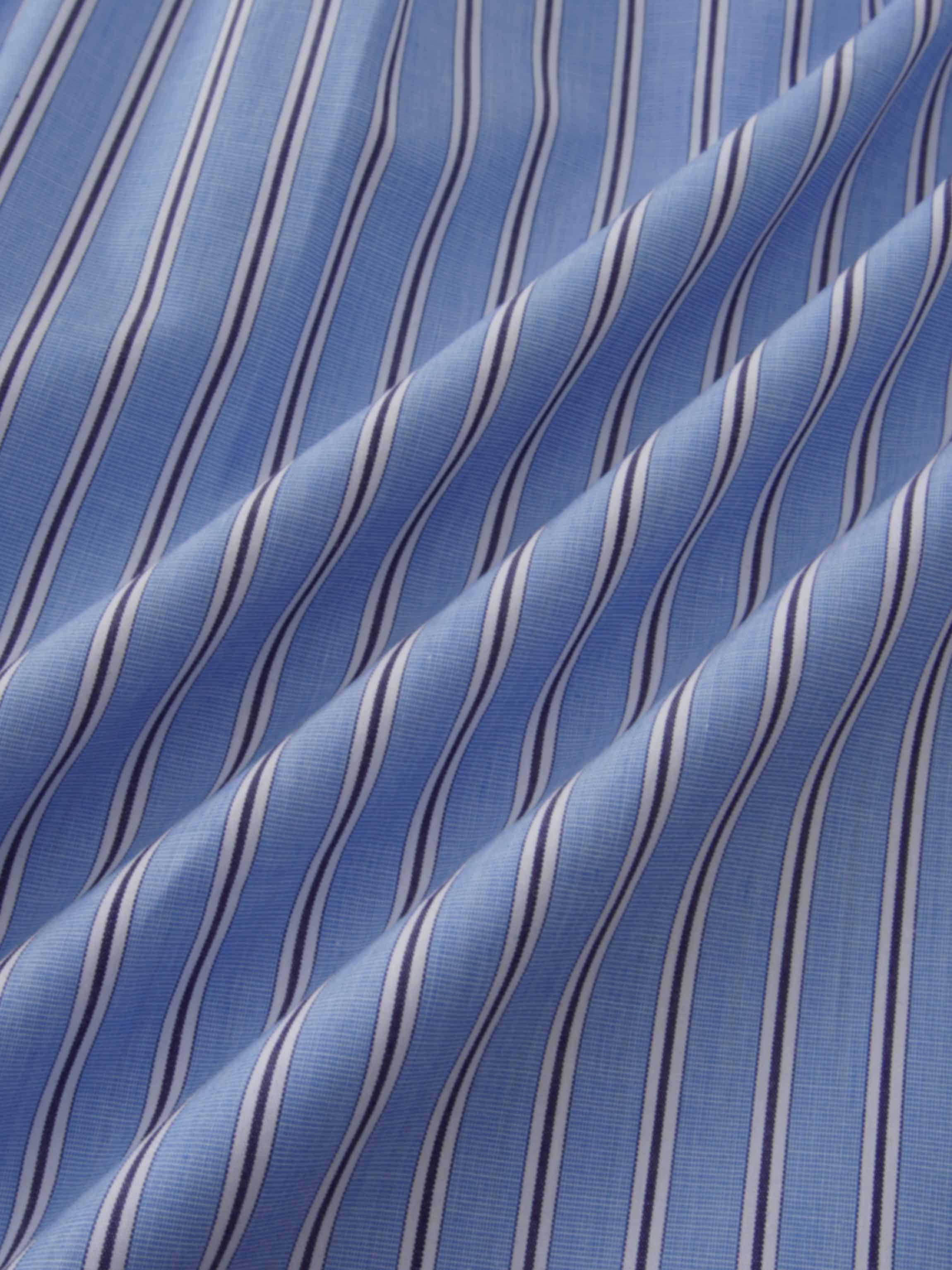 Striped Prairie Skirt-Light Blue