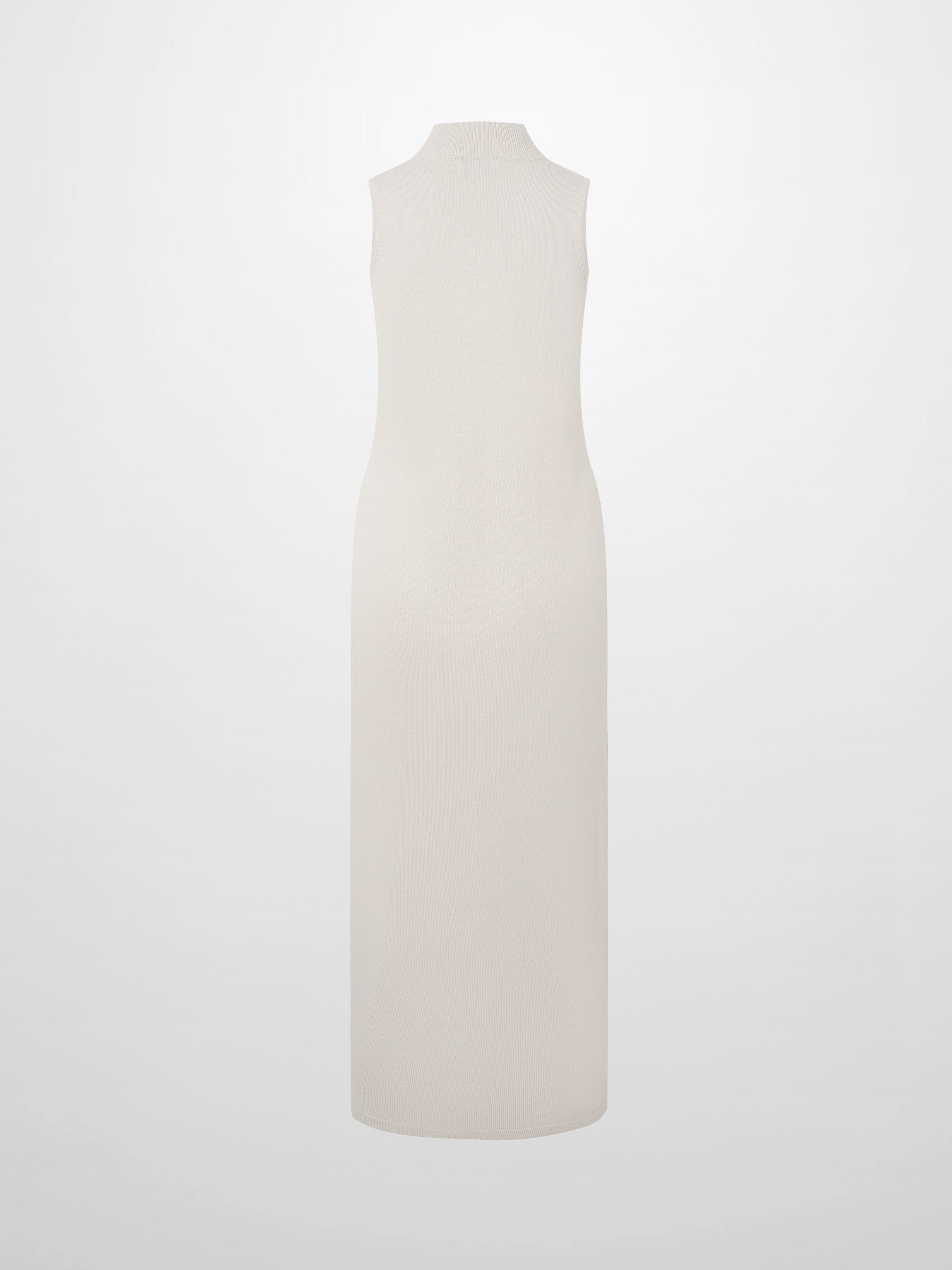 Mock Neck Sleeveless Dress - Tan
