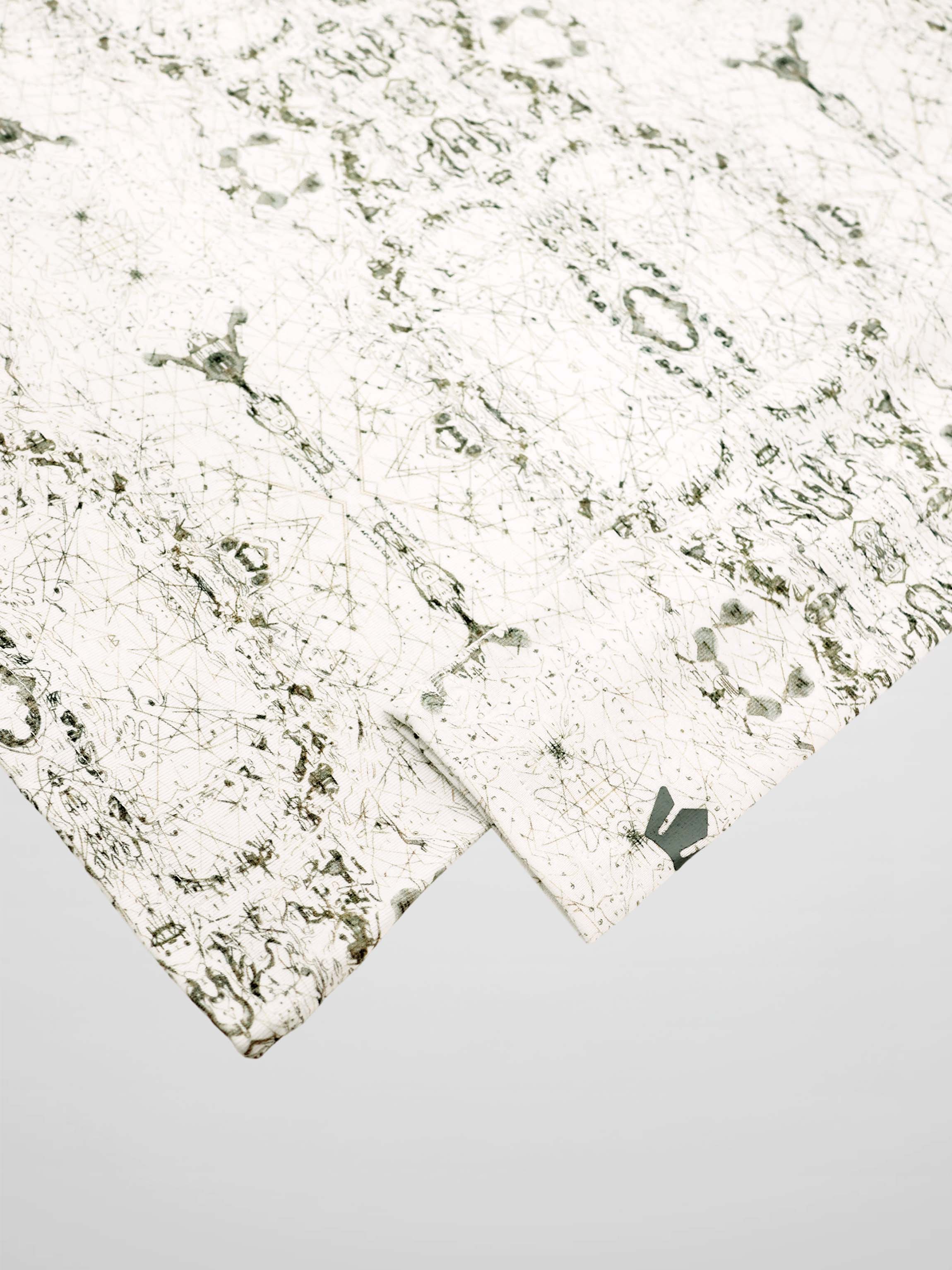 Basic Printed T-shirt-Mint World Map