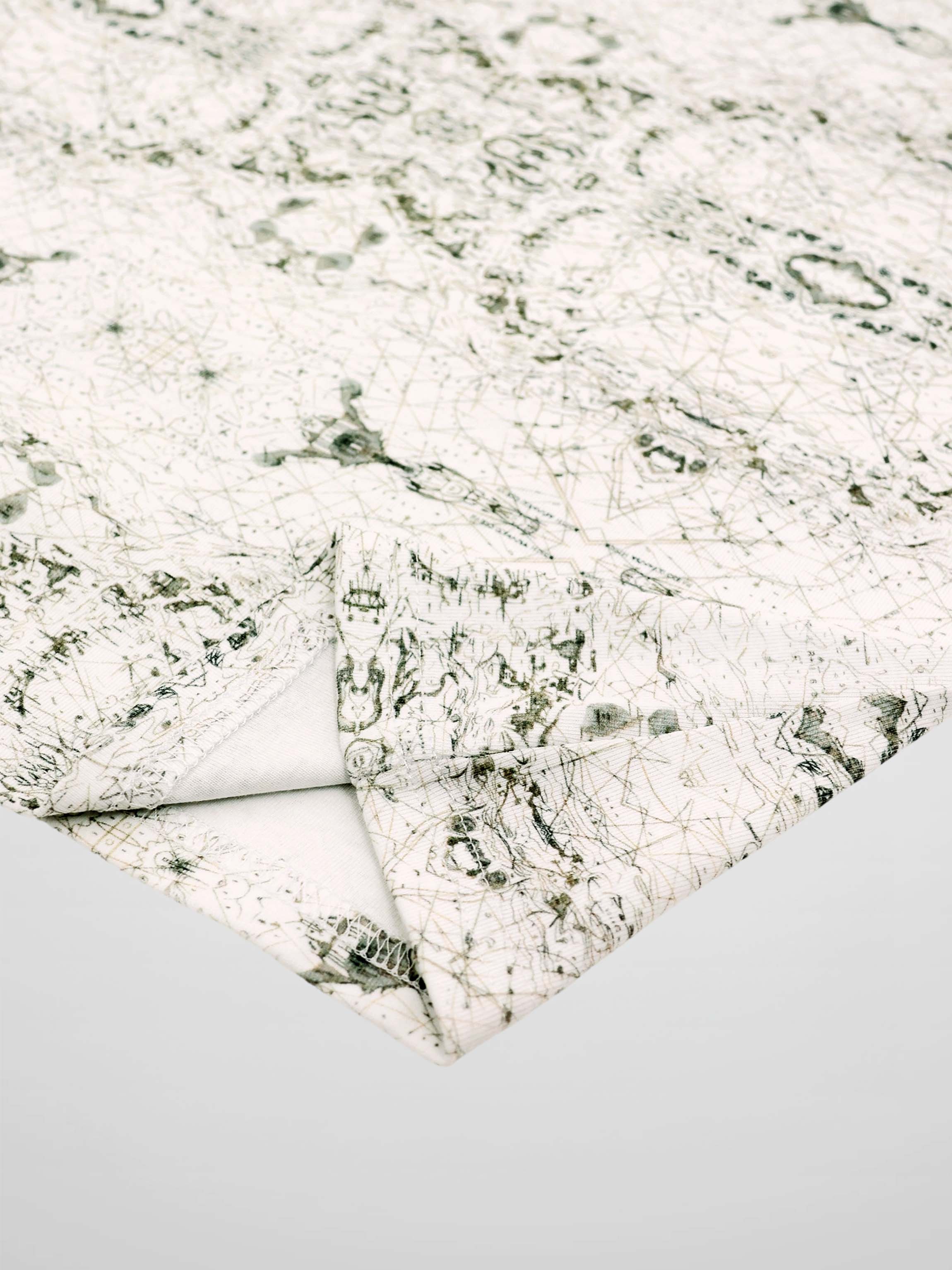 Basic Printed T-shirt-Mint World Map