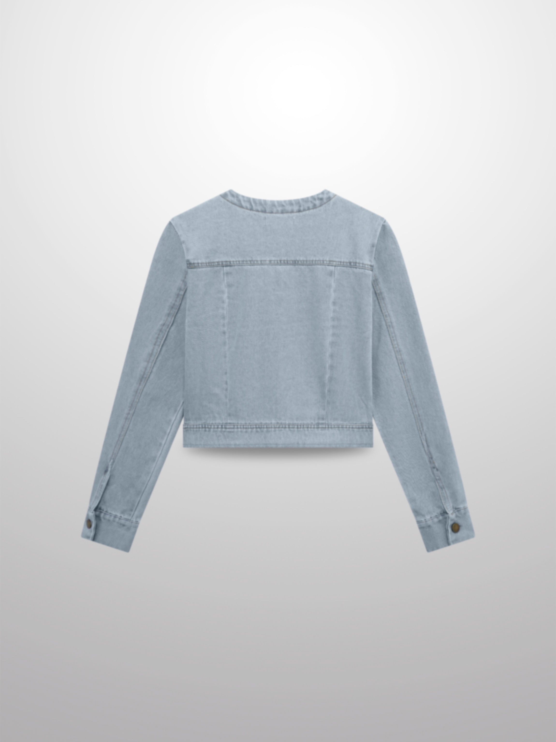 Denim Bomber Jacket-Blue