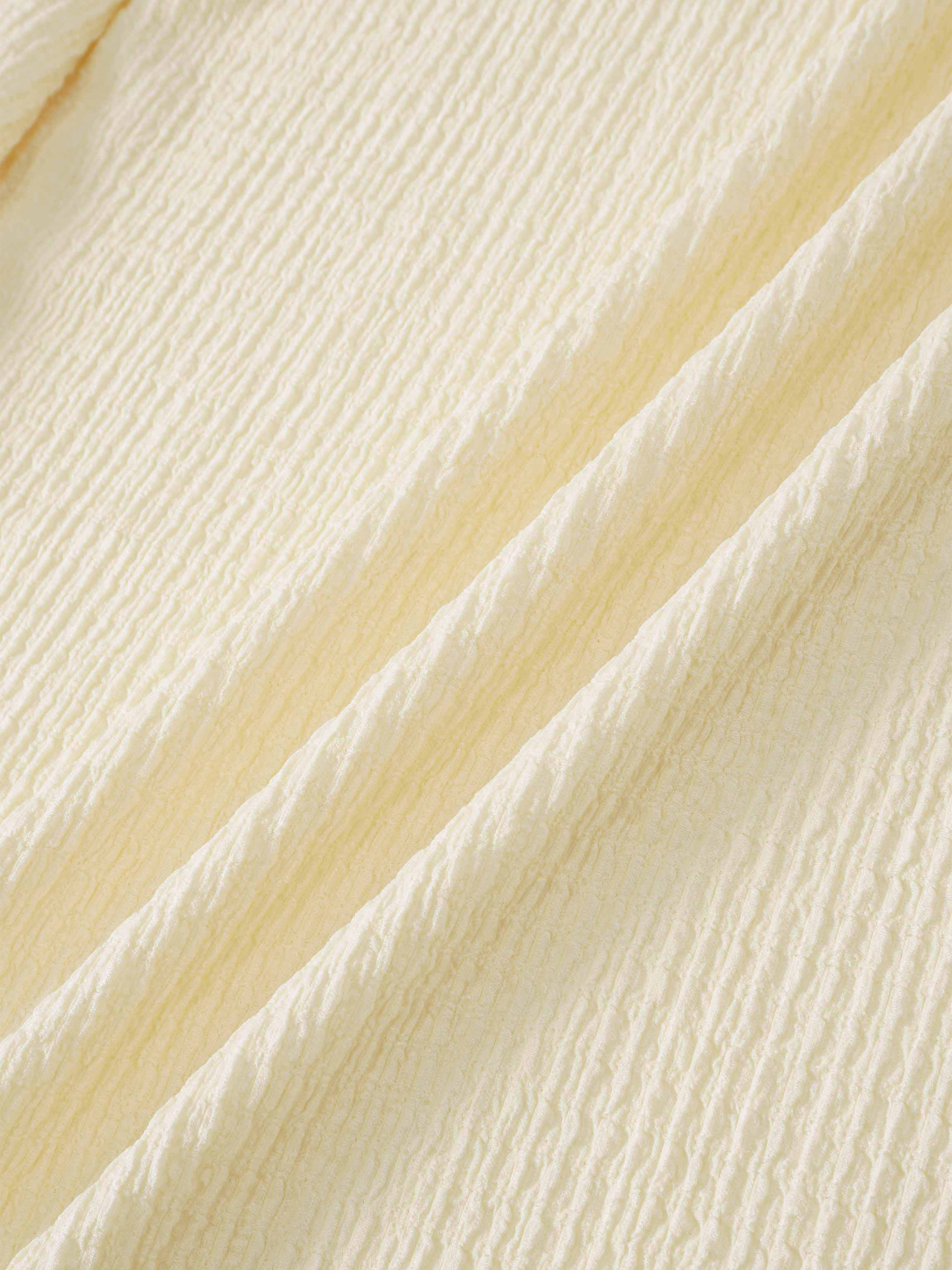 Textured Wrap Maxi Dress-Soft Yellow