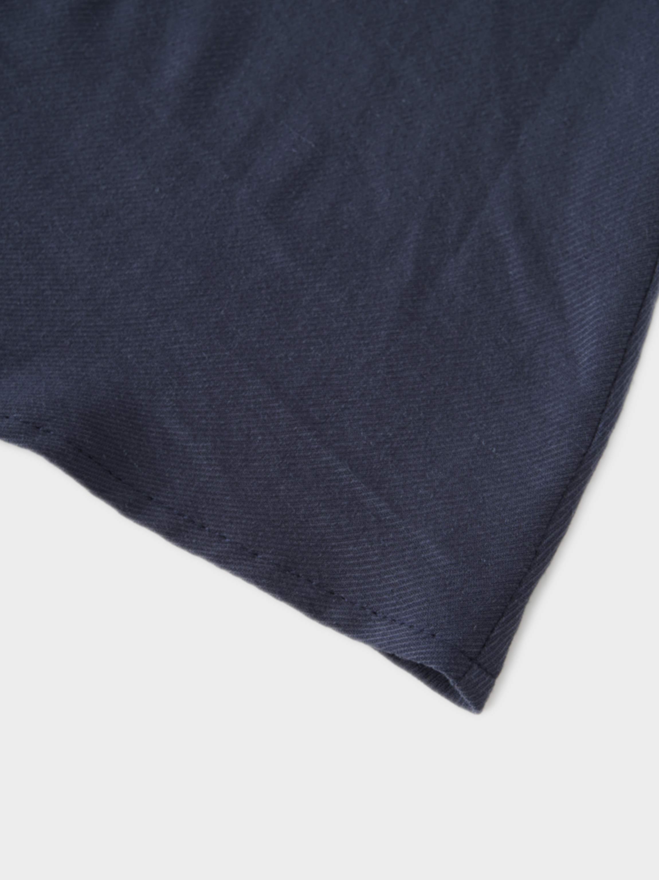 Pleat Top Silk/Linen Blend Dress-Navy
