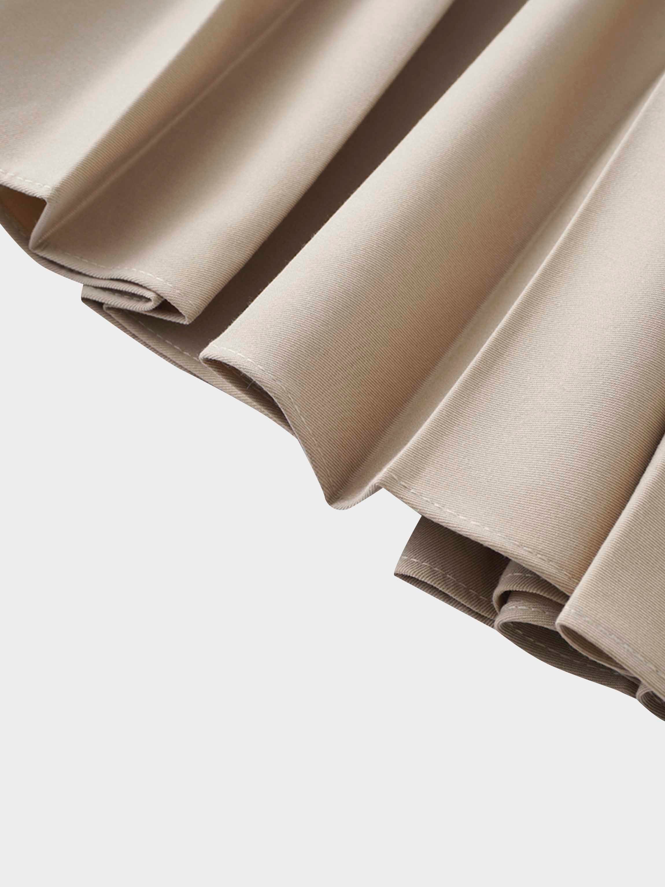 PLEATED SKIRT 35"- TAN