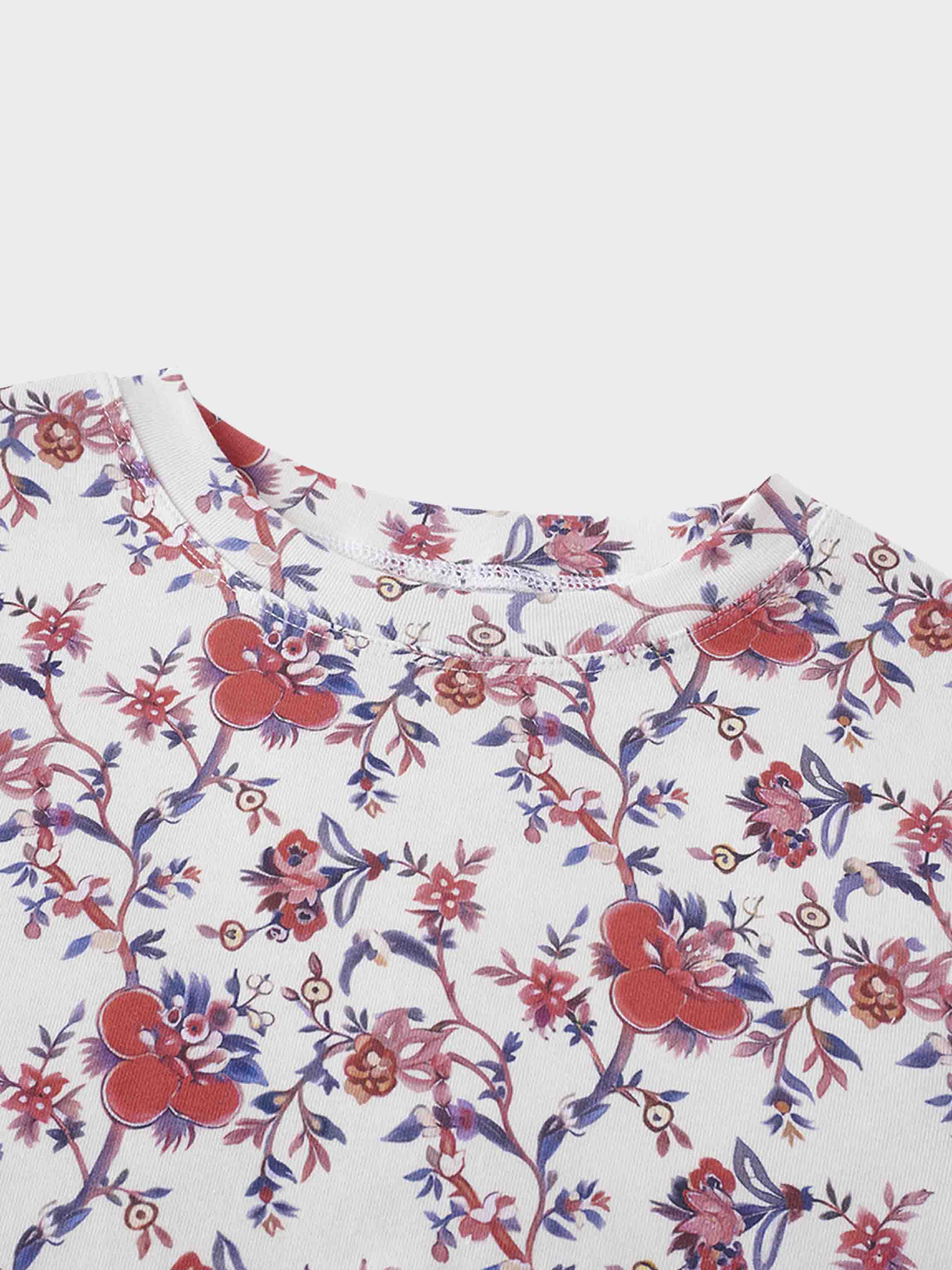 Basic Printed T-shirt-Vintage Floral