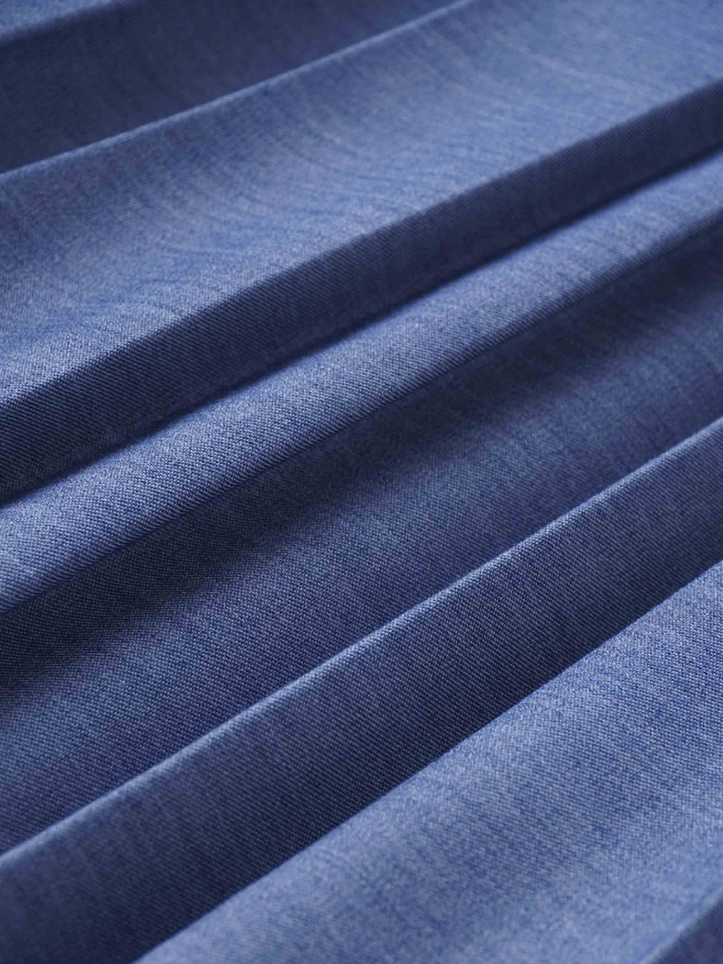 PLEATED SKIRT 35"-DENIM LIGHT BLUE