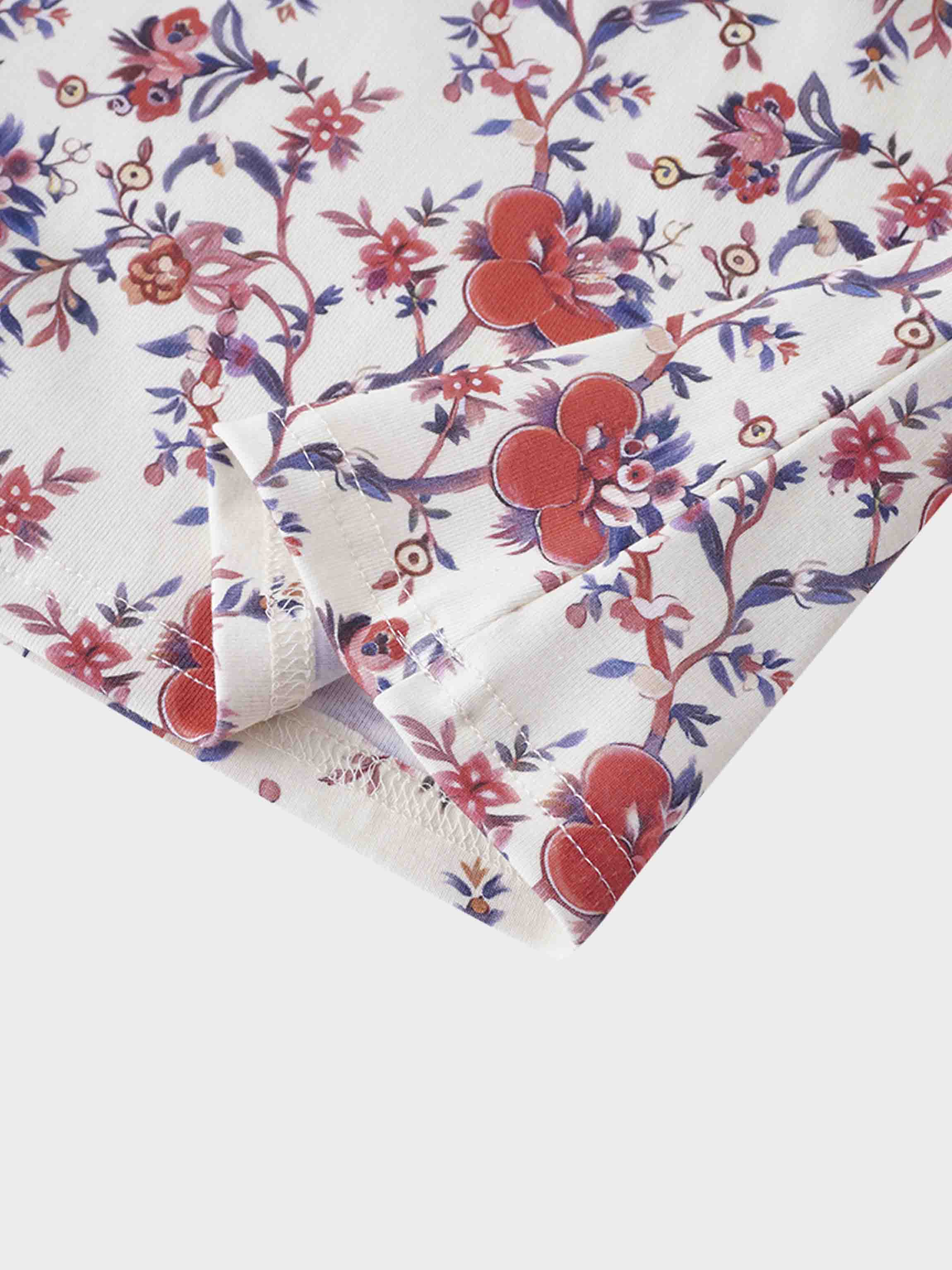 Basic Printed T-shirt-Vintage Floral