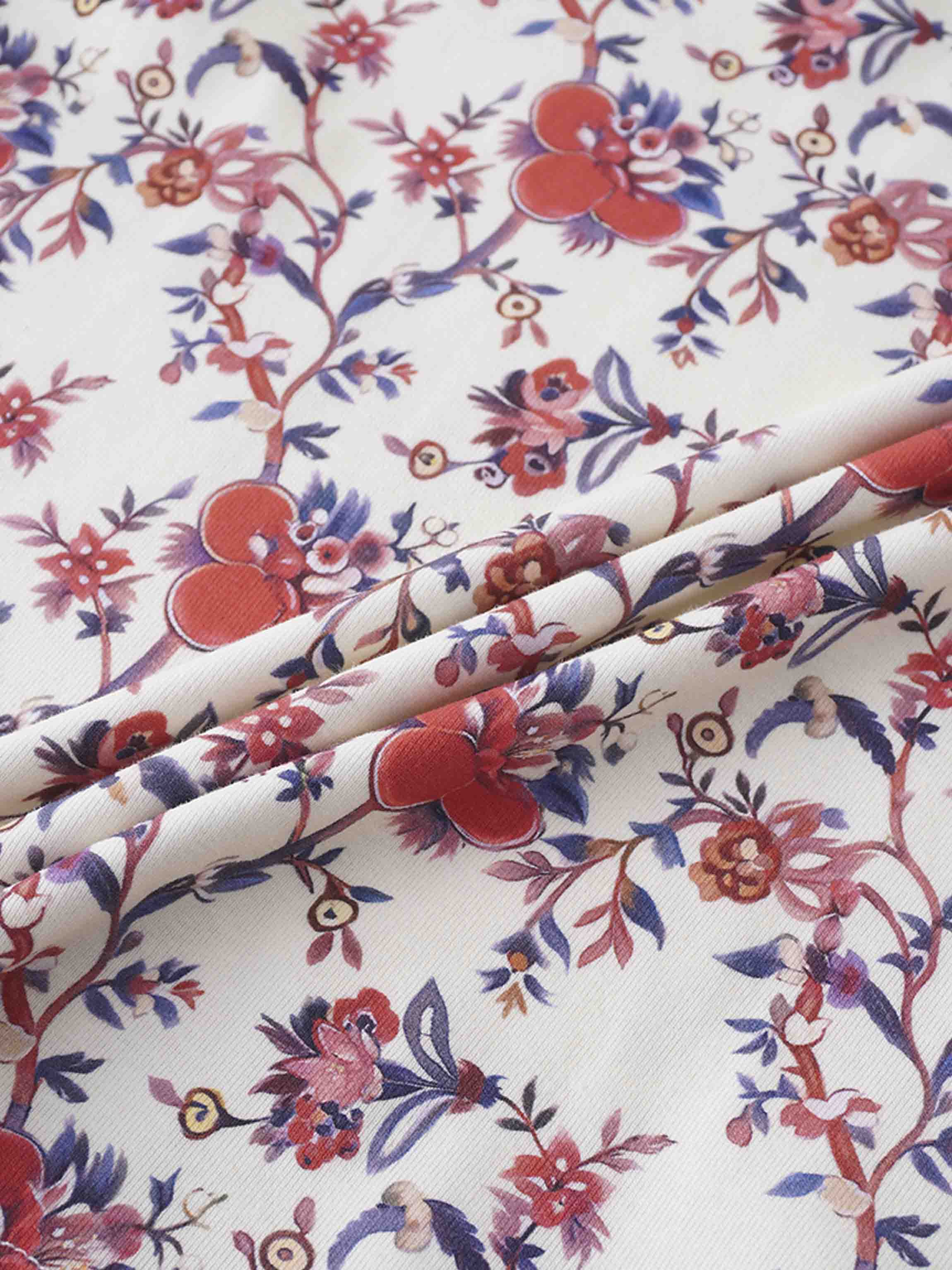 Basic Printed T-shirt-Vintage Floral