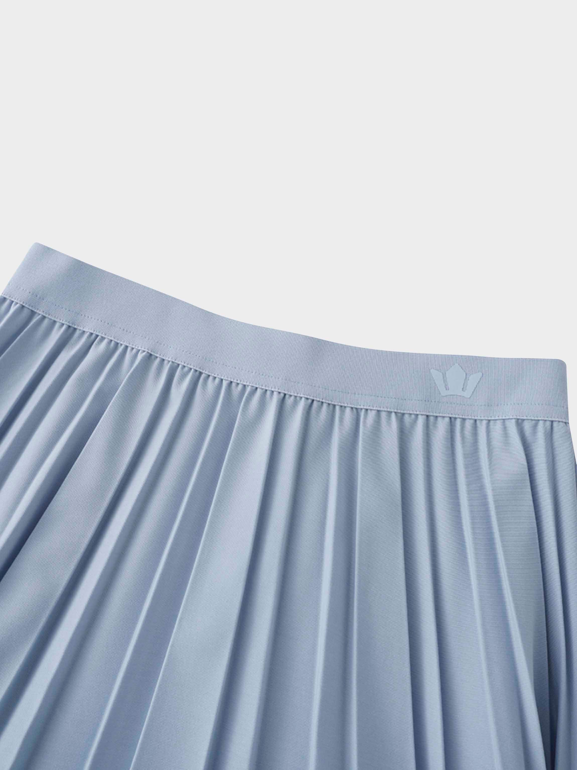 PLEATED SKIRT 35"-POWDER BLUE