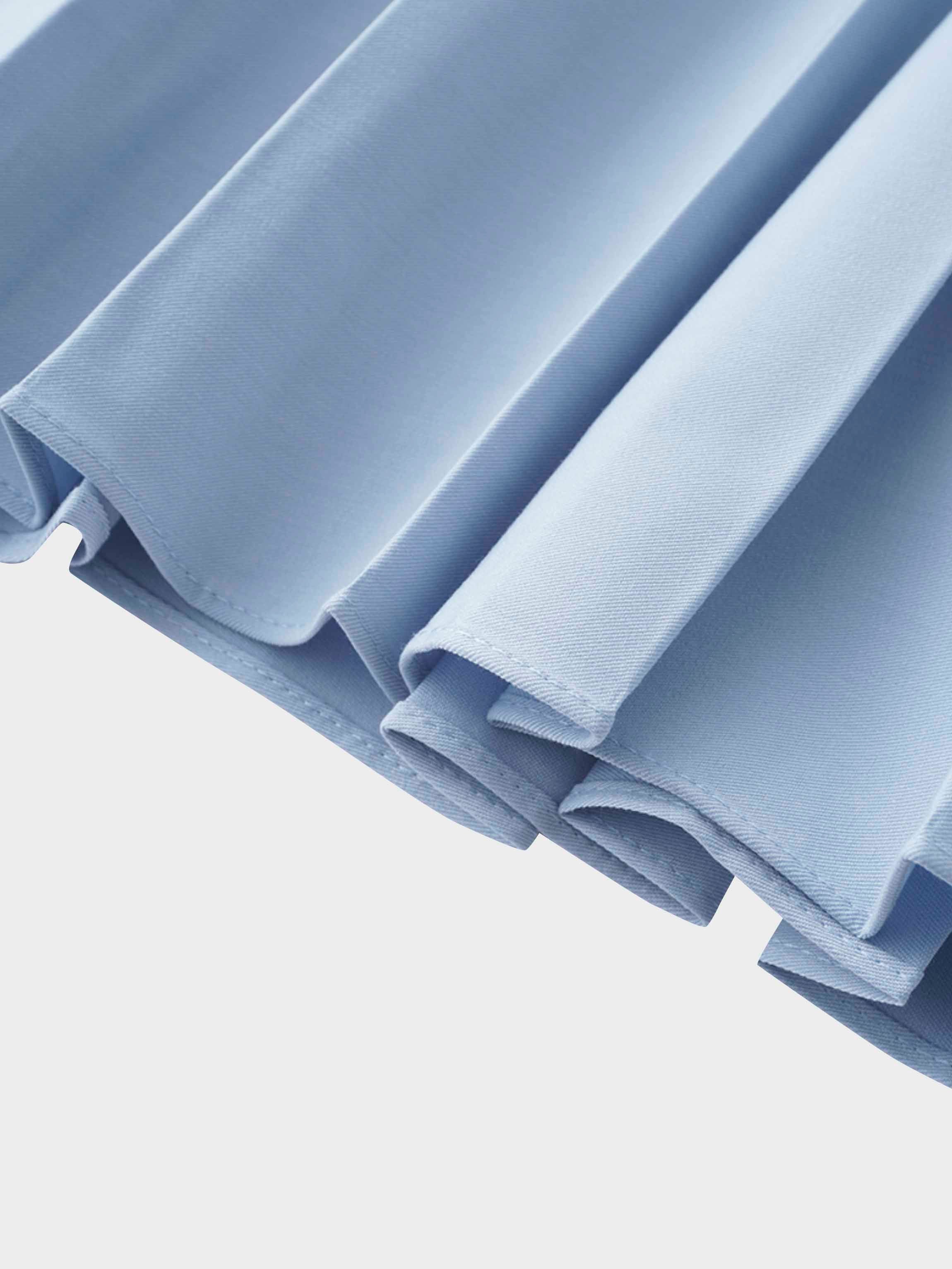PLEATED SKIRT 37"-POWDER BLUE