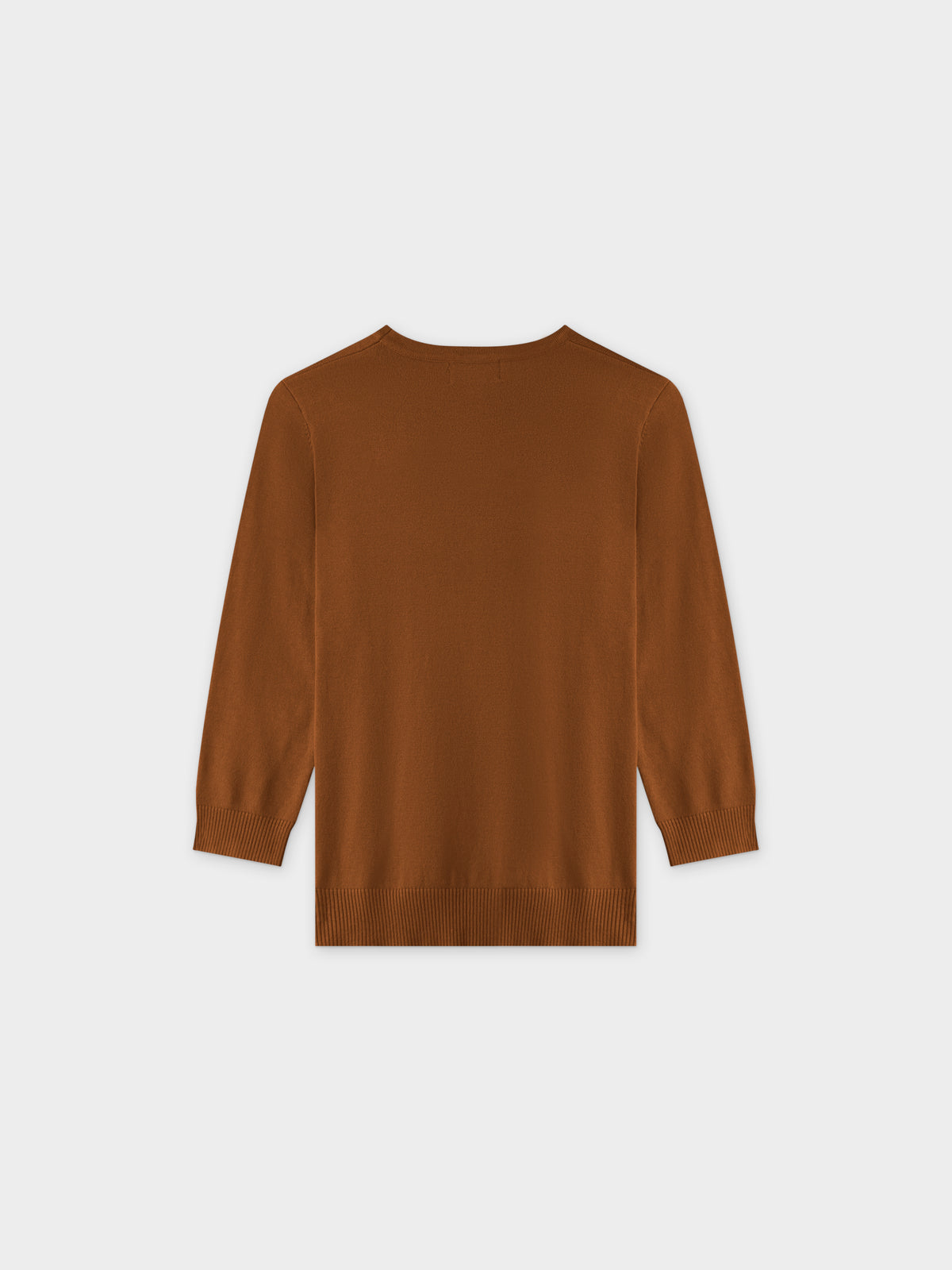 Basic Crew Sweater 3Q-Brown