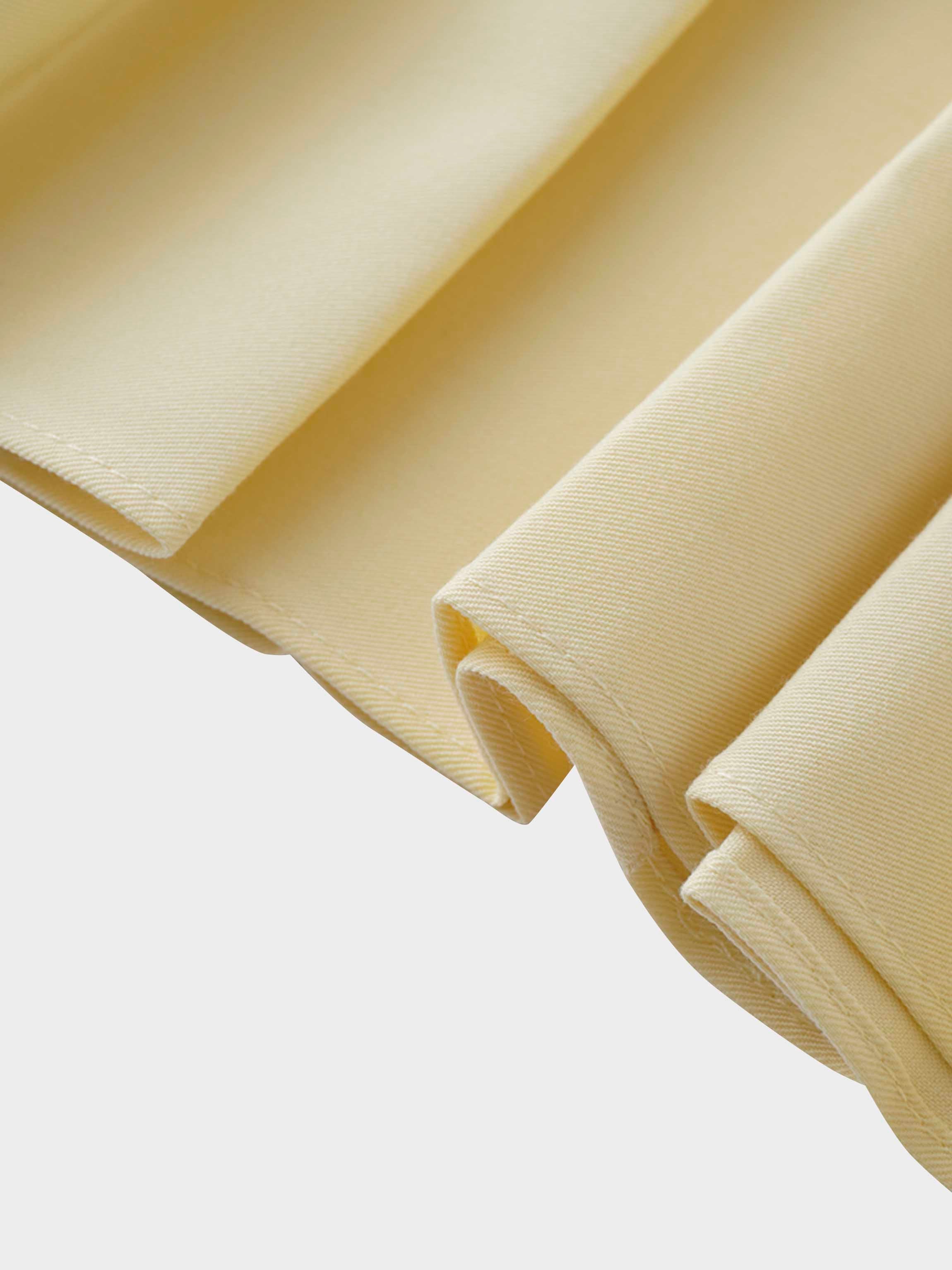 PLEATED SKIRT 37"-PALE YELLOW