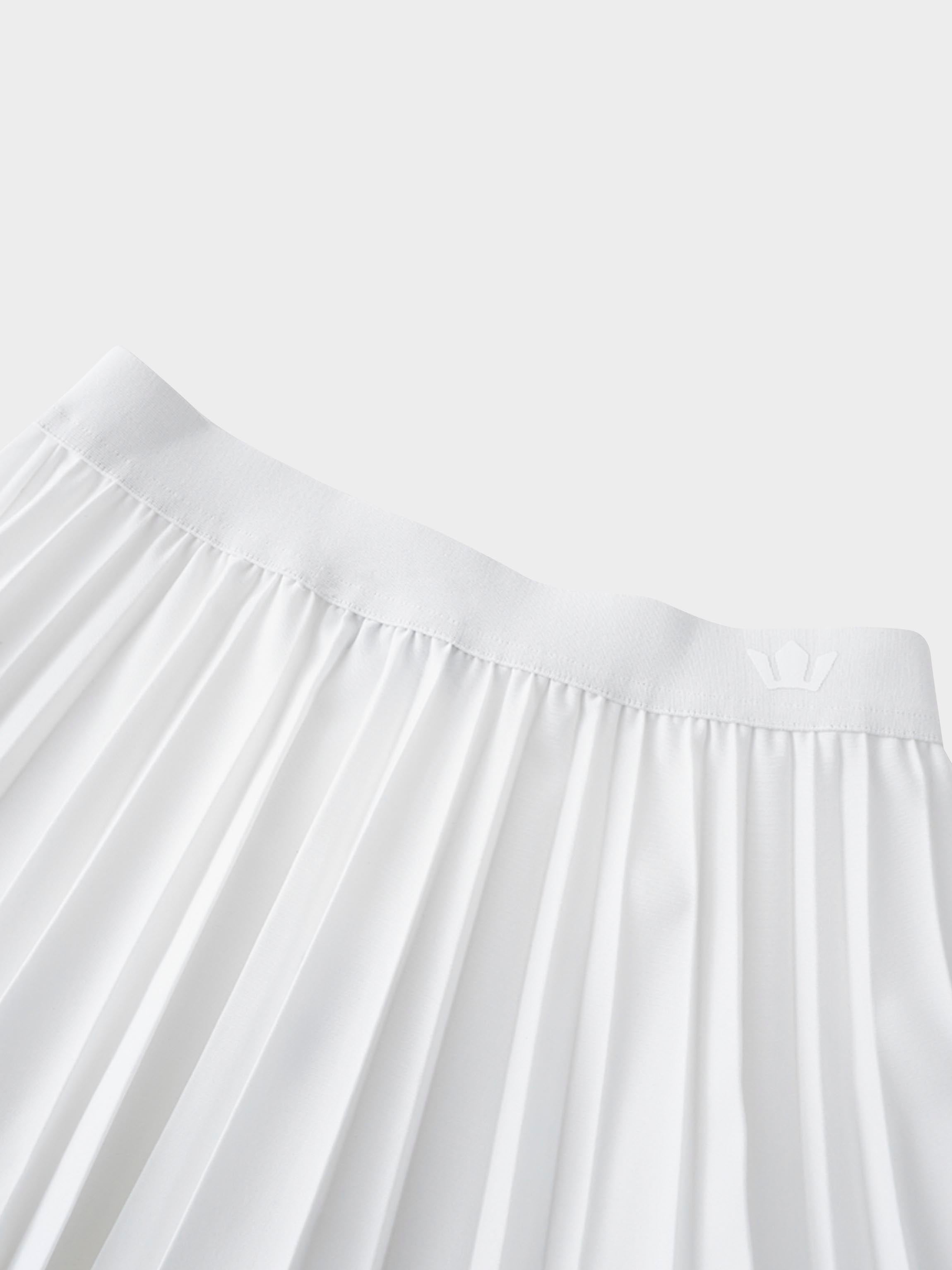 PLEATED SKIRT 35"-WHITE
