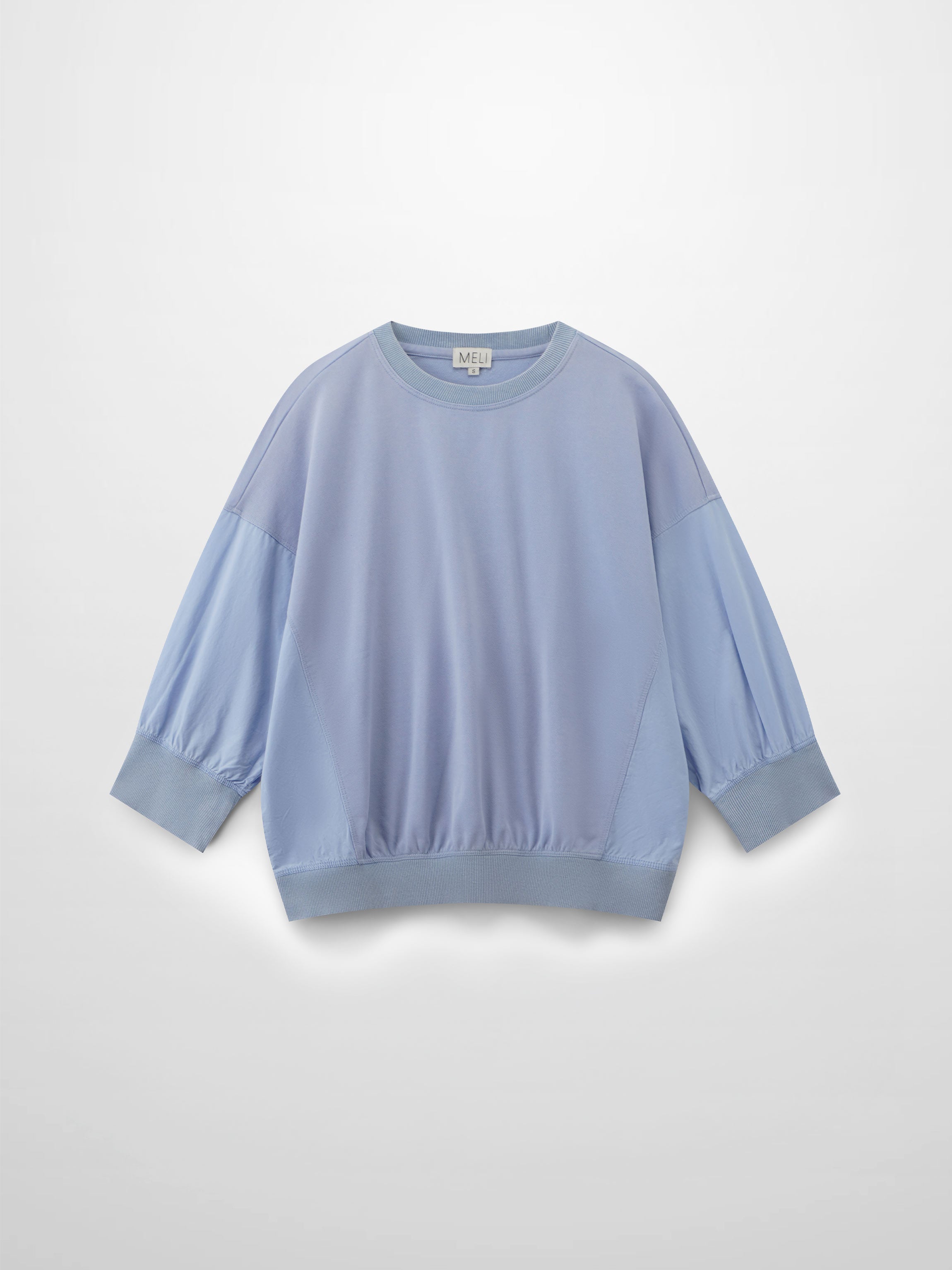 Washed Dolman Bomber Tee-Blue