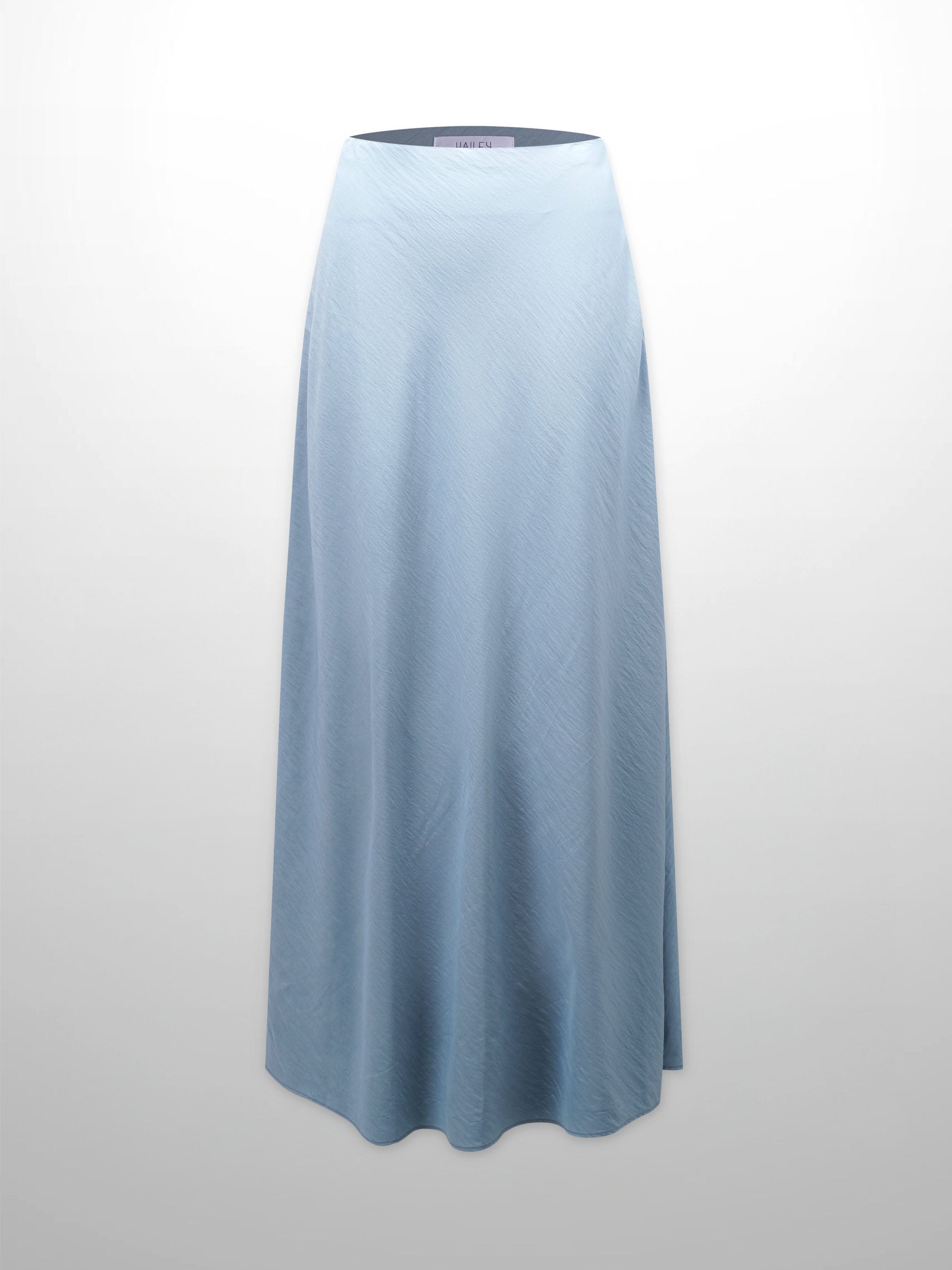Crinkle Cotton Skirt 37"-Robin Blue