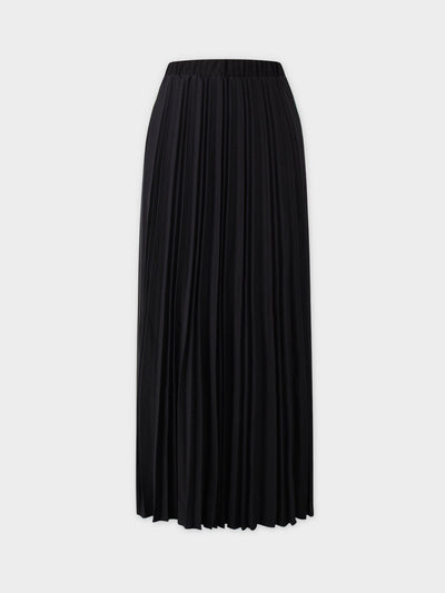 Thin Pleated Skirt-Black