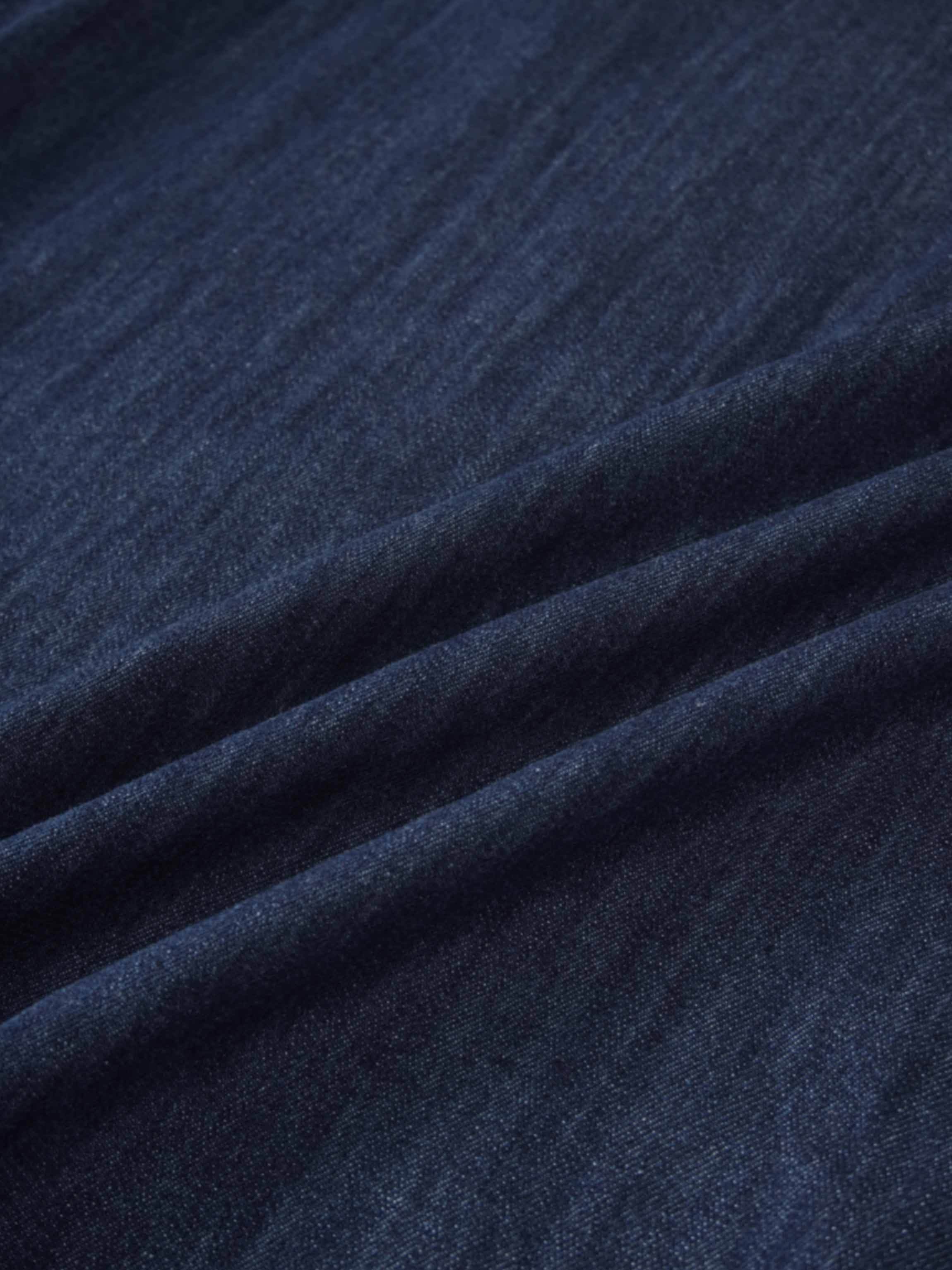 Denim Yoke Circle Skirt-Blue