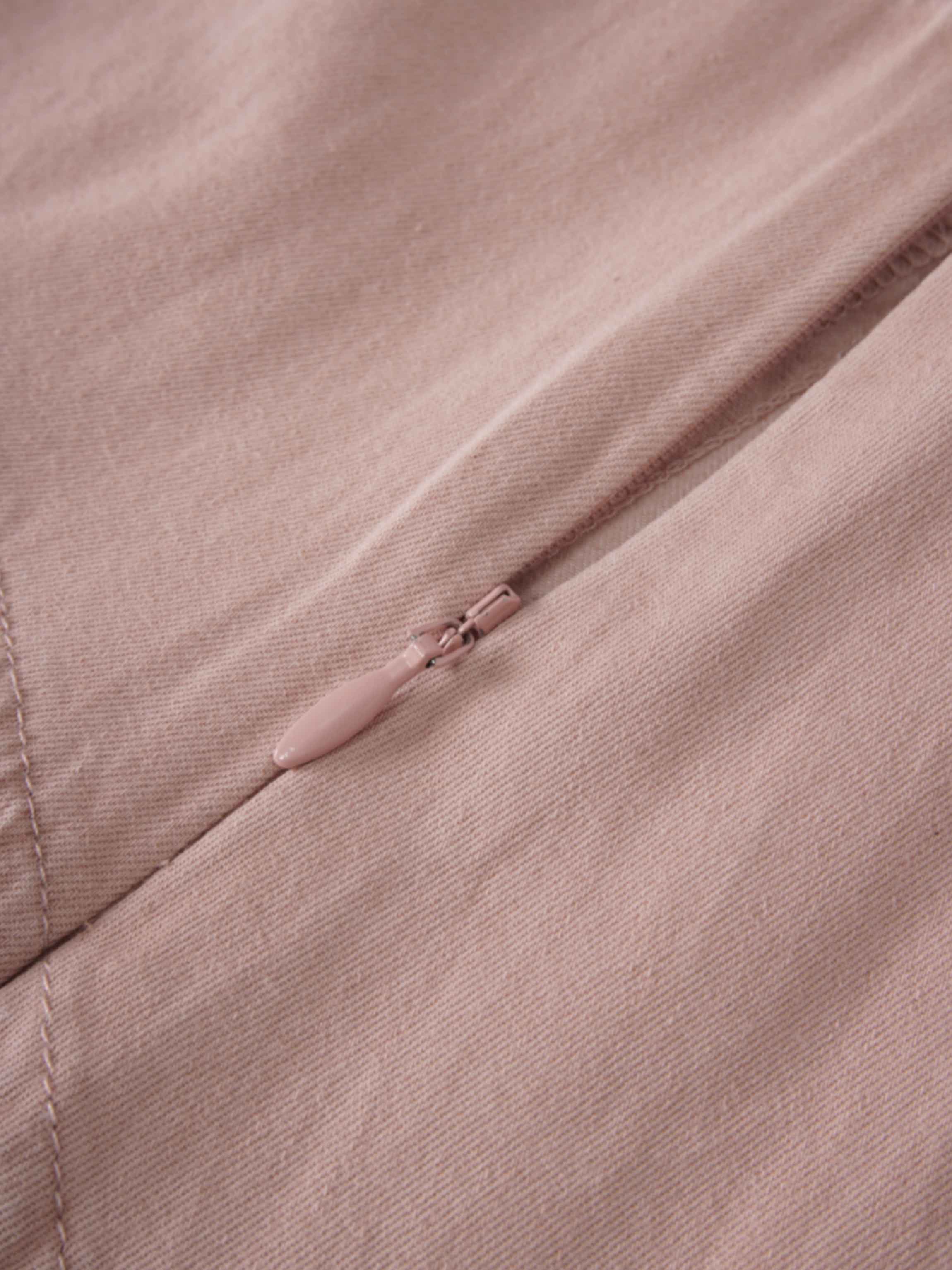 Denim Yoke Circle Skirt-Washed Pink