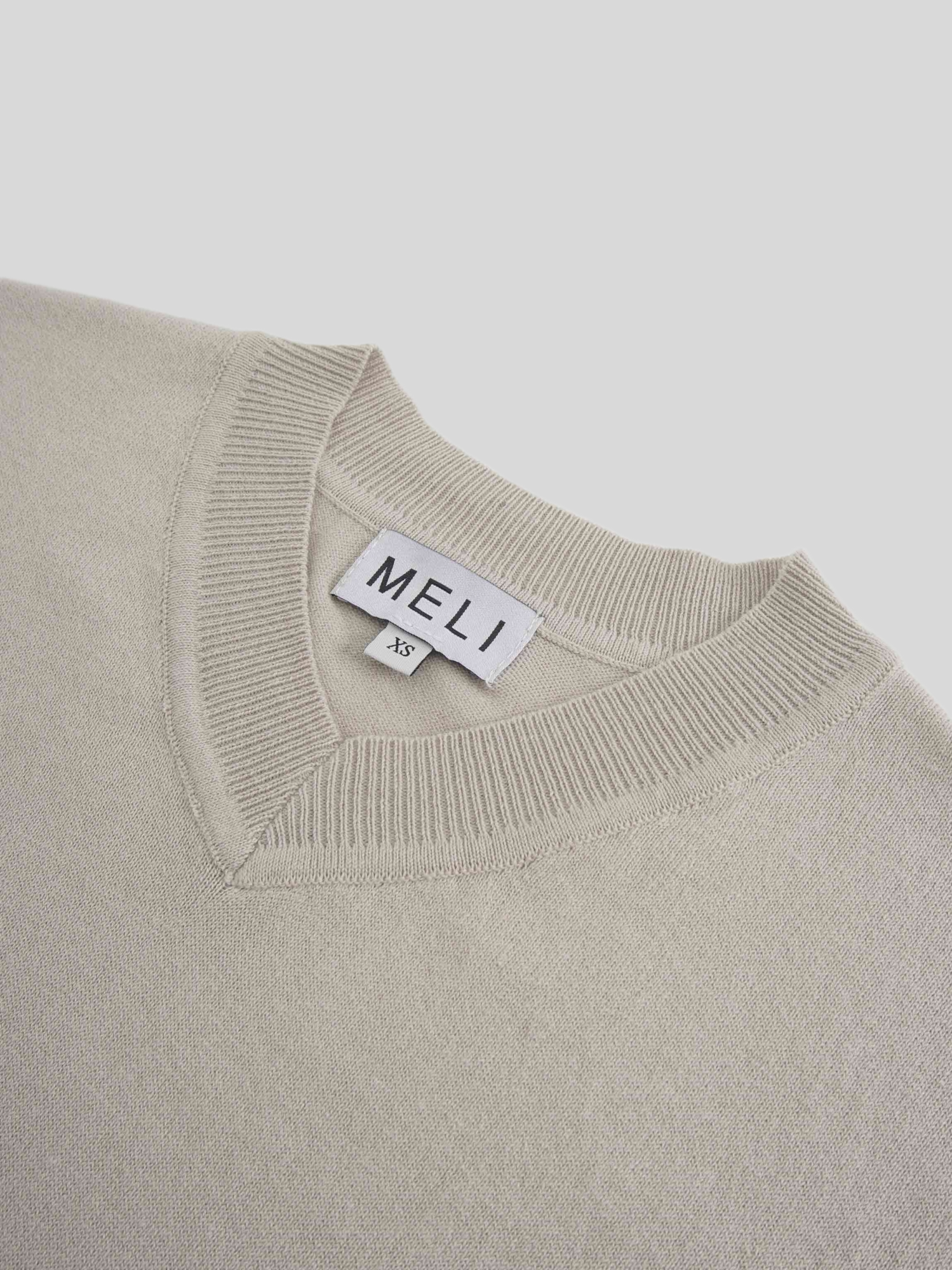 High V Lightweight Sweater-Light Grey