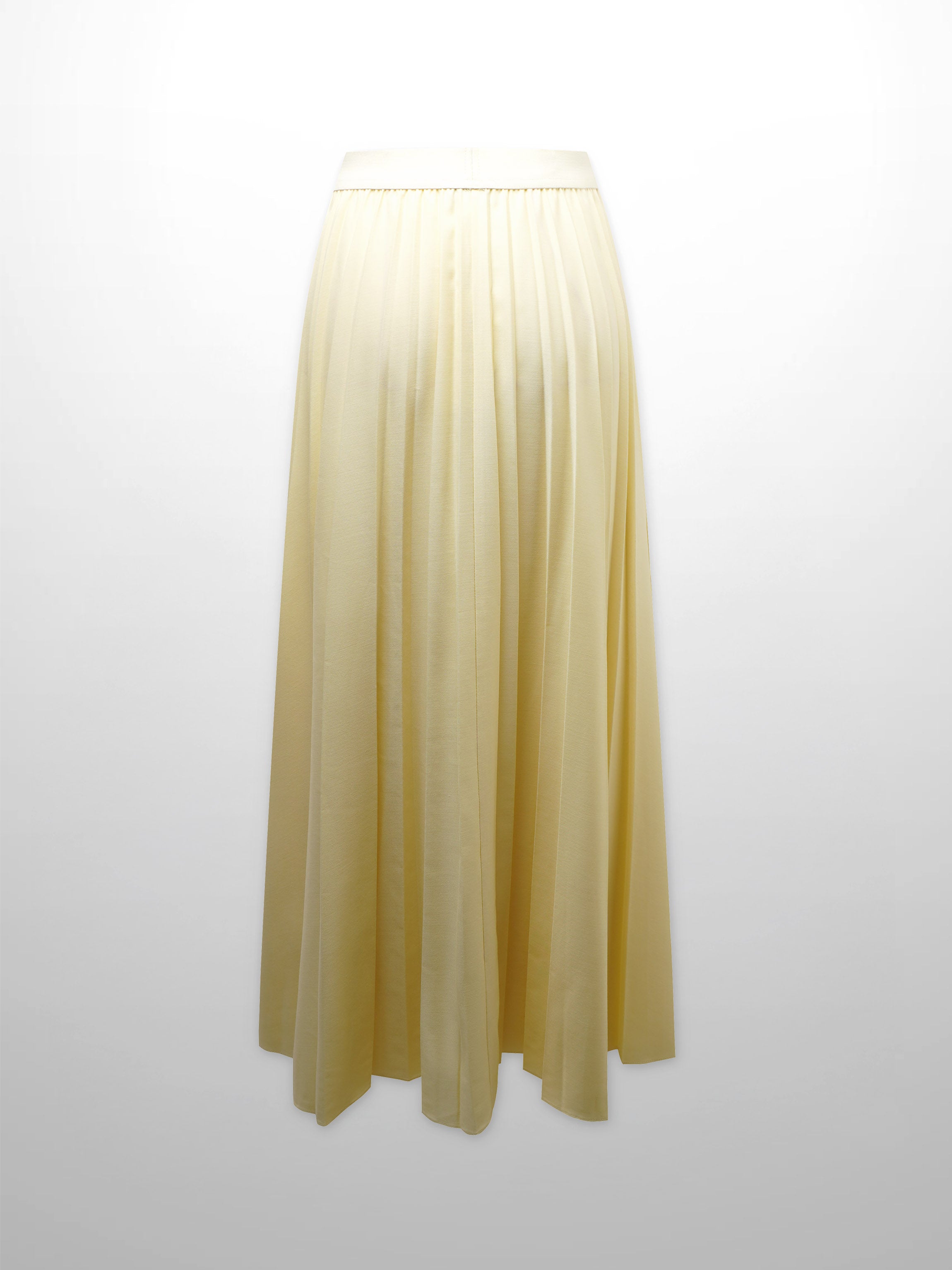 PLEATED SKIRT 35"-PALE YELLOW
