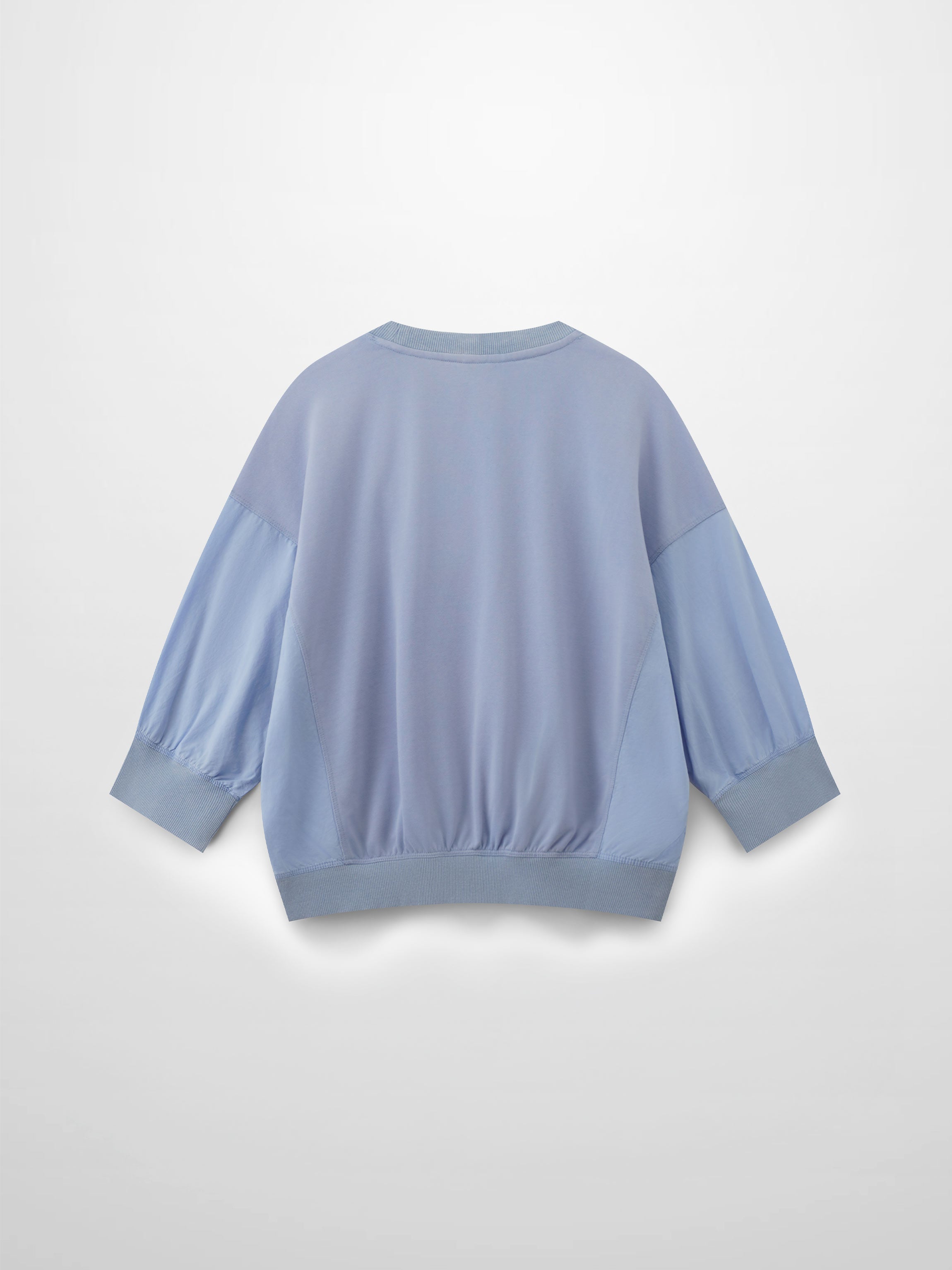 Washed Dolman Bomber Tee-Blue