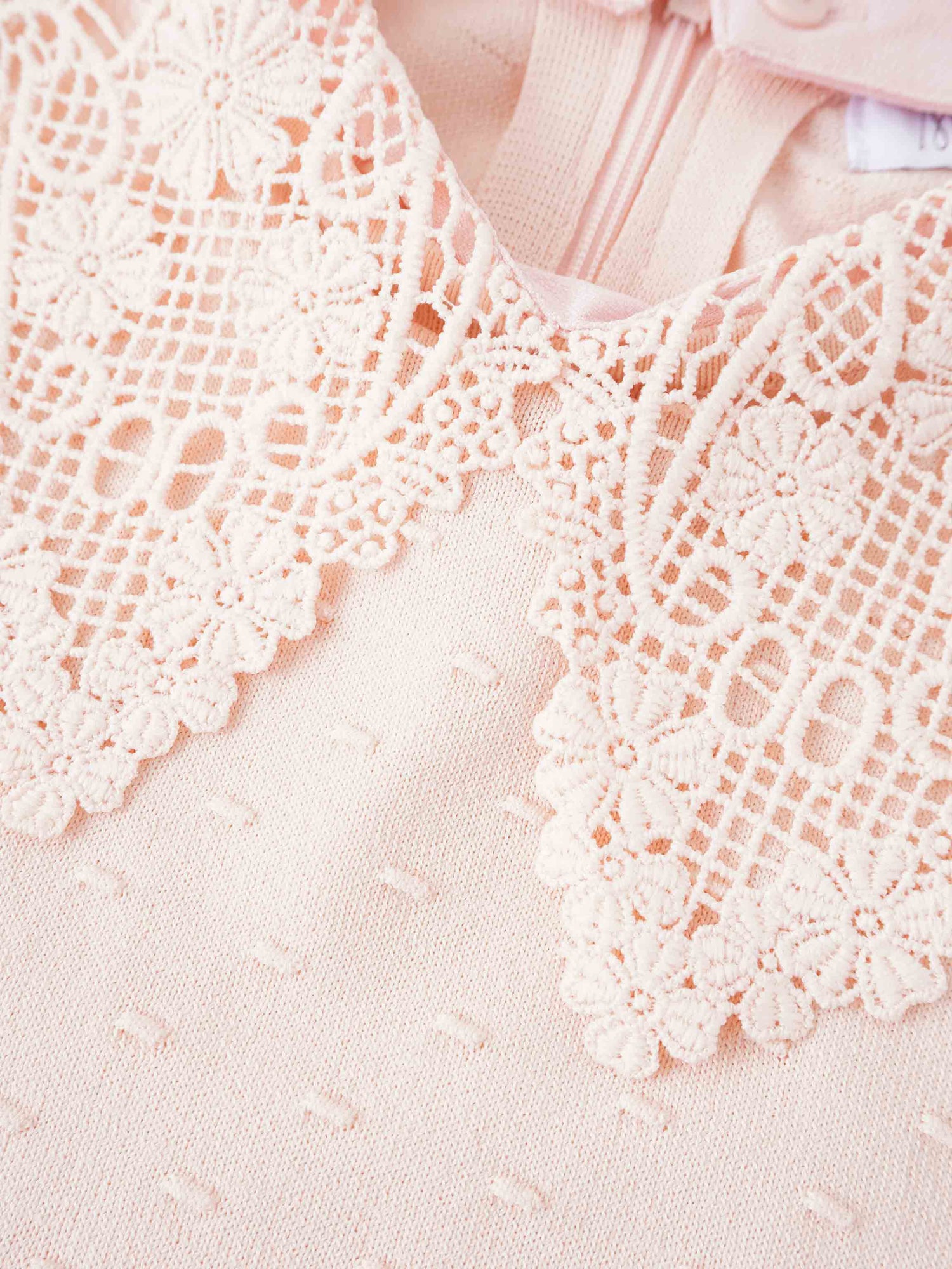 Crew Neck Pebbled Sweater-Pink