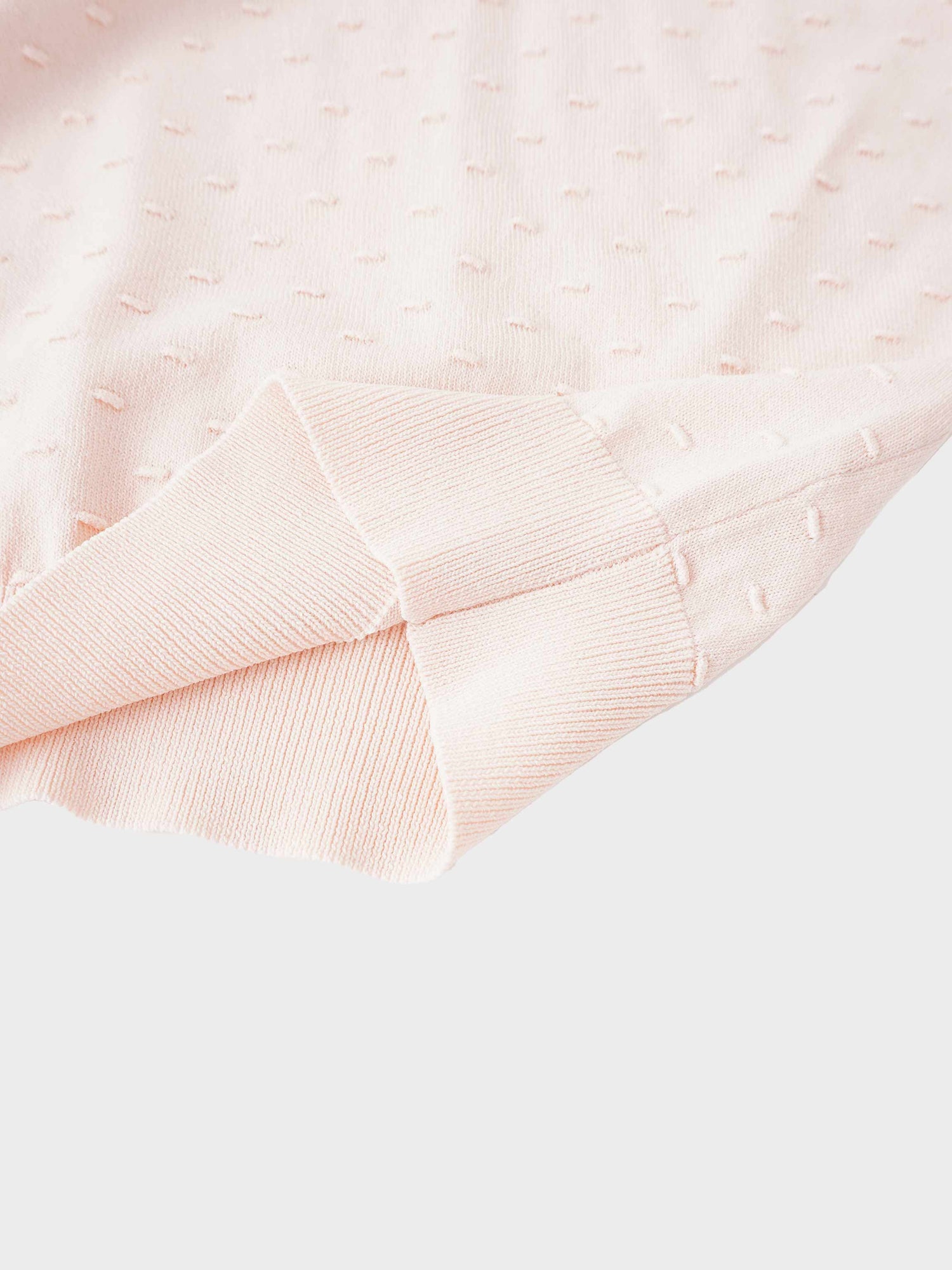 Crew Neck Pebbled Sweater-Pink