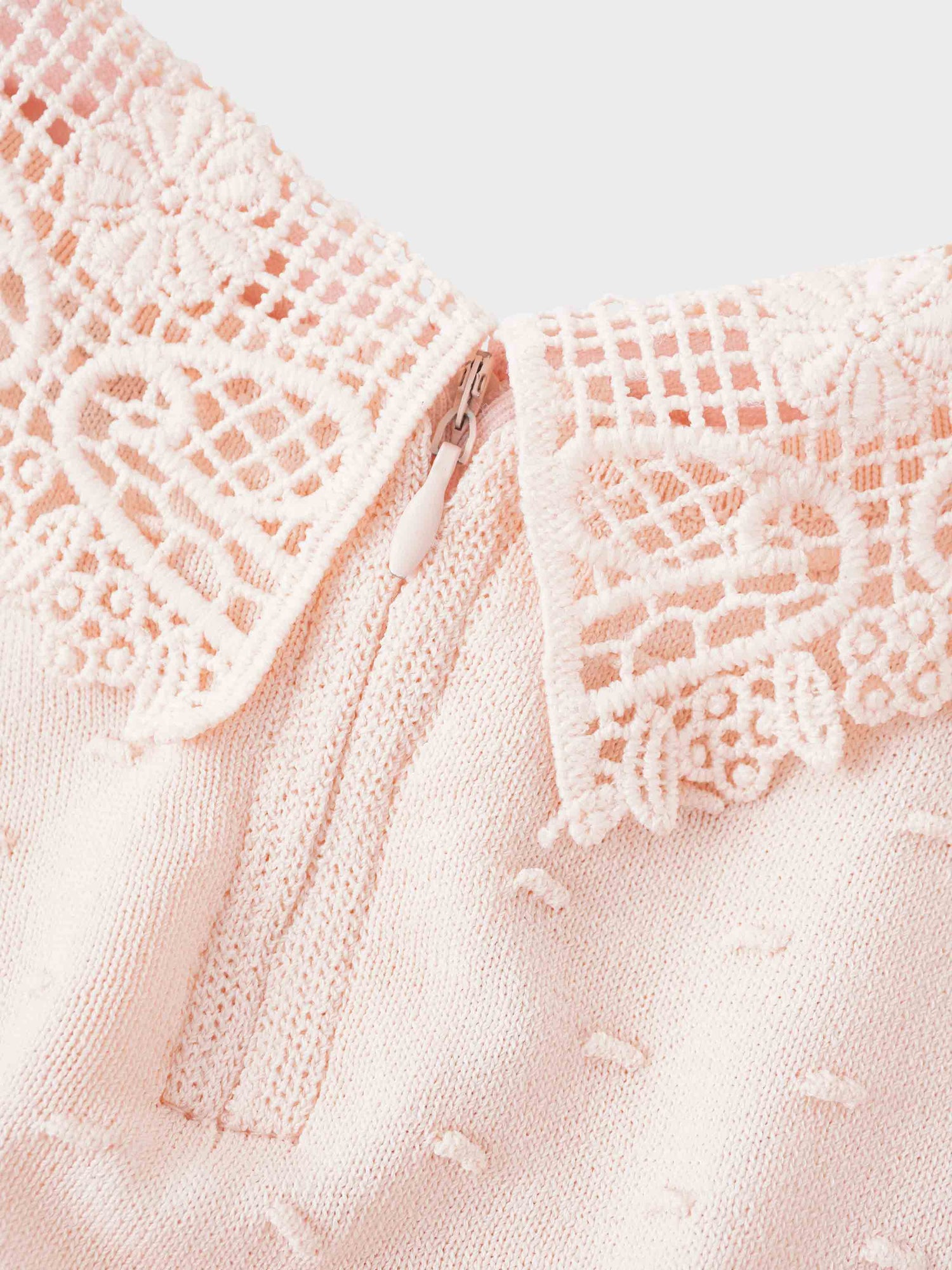 Crew Neck Pebbled Sweater-Pink