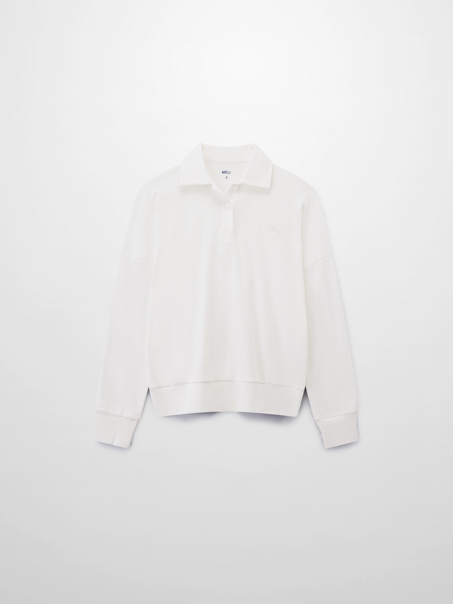Collared Bomber Tee-White